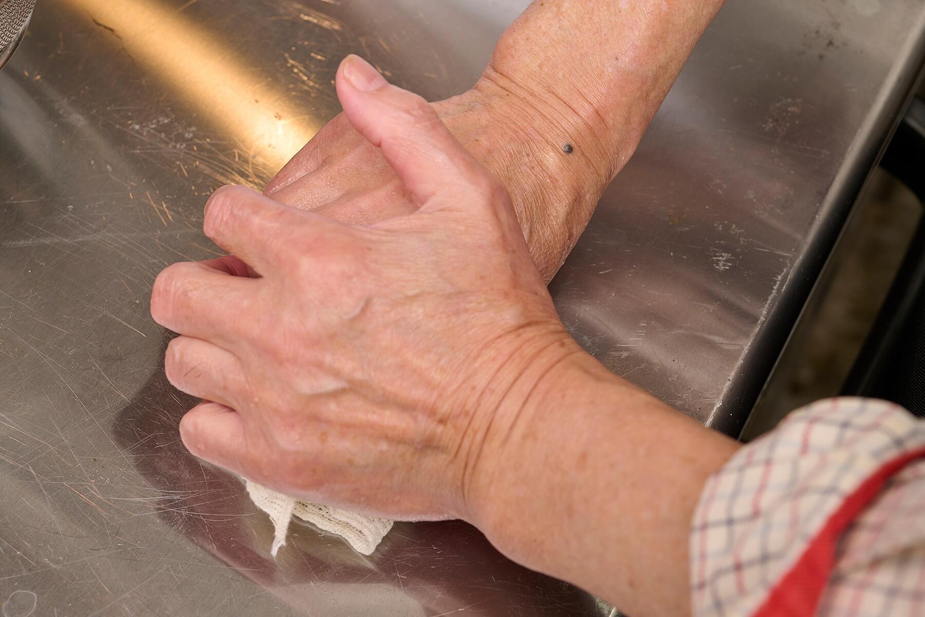 もち米の下ごしらえ