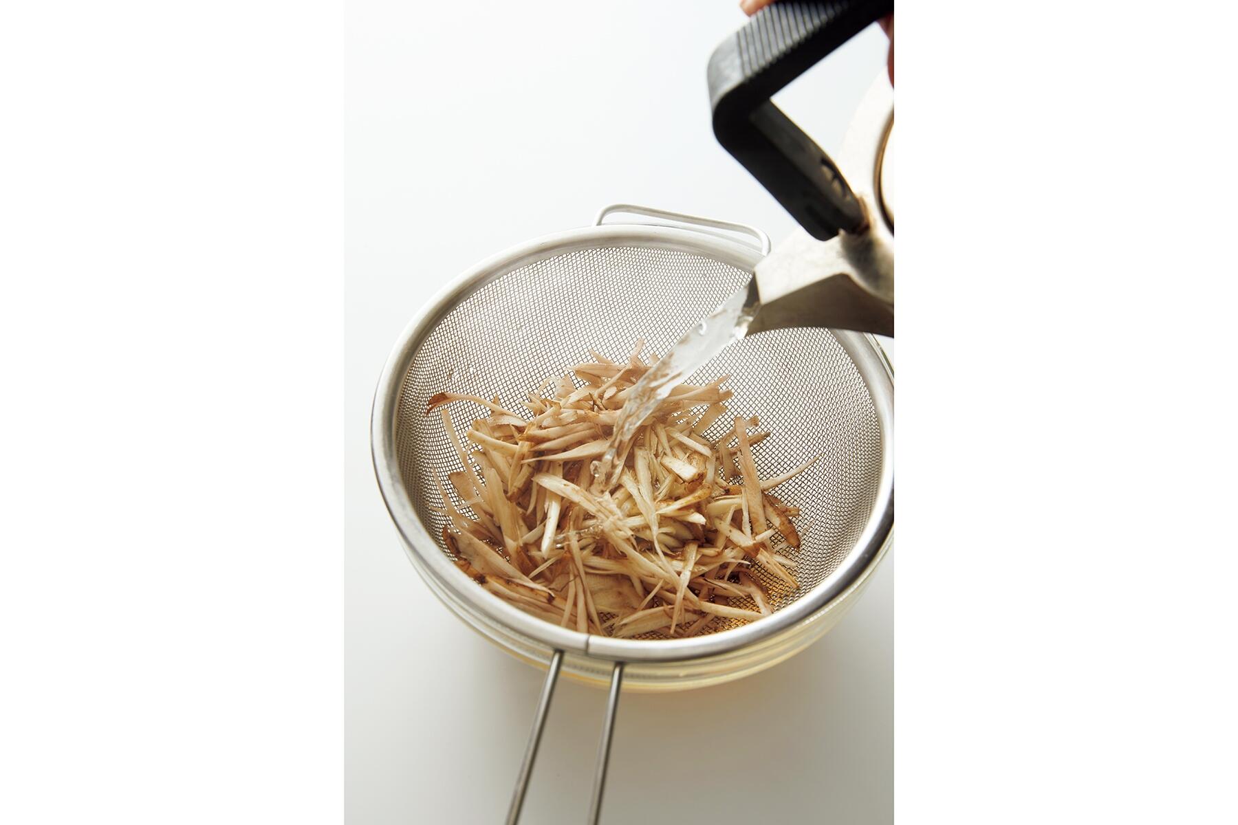 ごぼうをさきがきにする