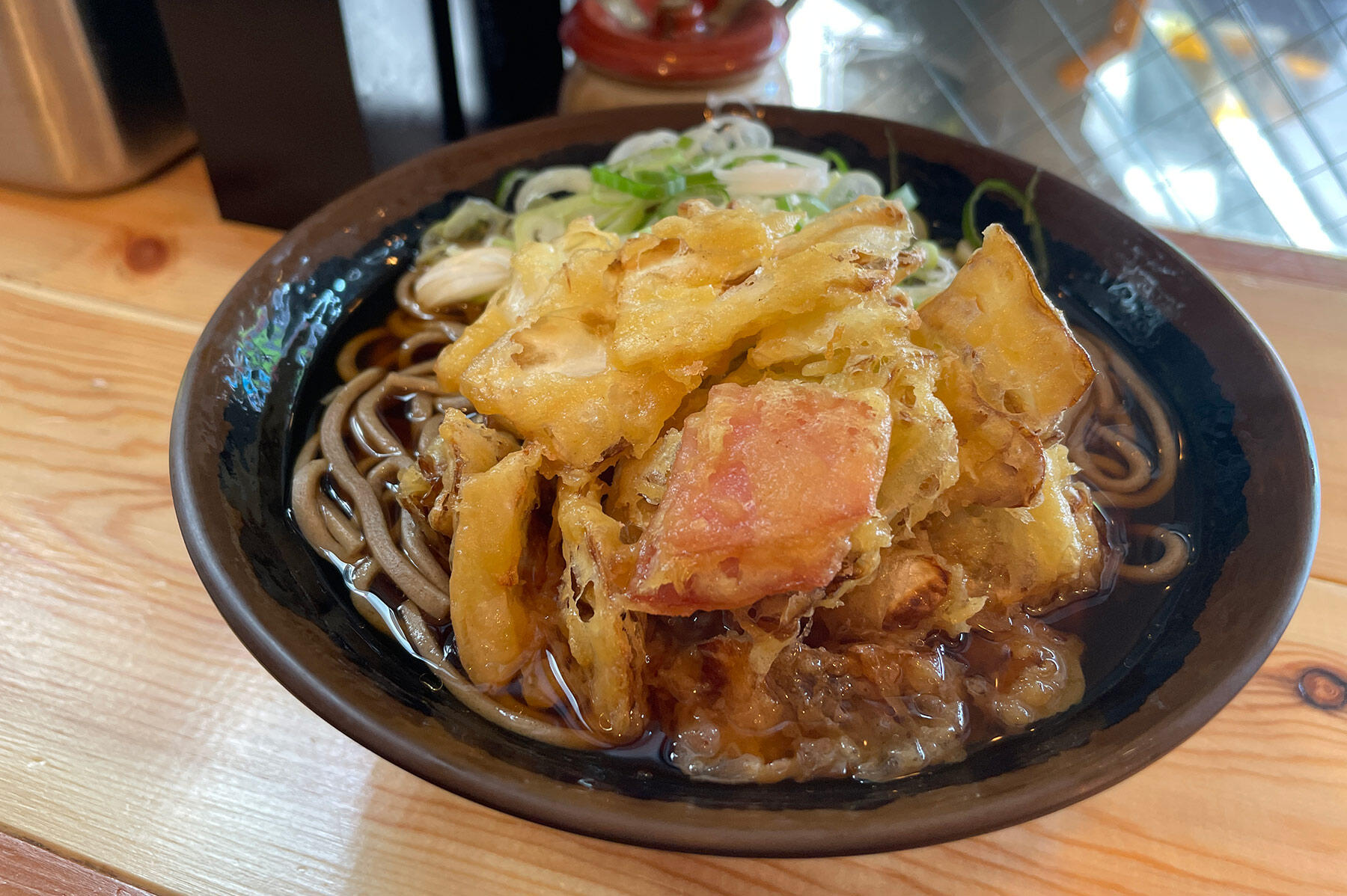 ハムキャベ天そば