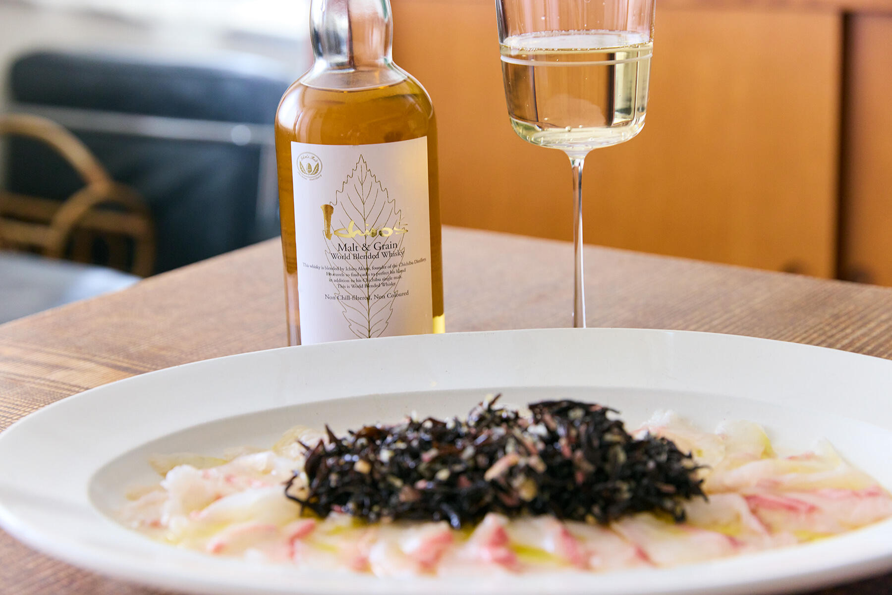 鯛のカルパッチョ　ひじきドレッシング