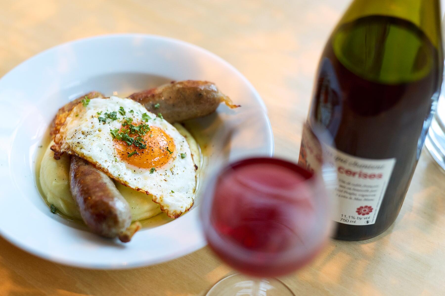 自家製ソーセージとマッシュポテト