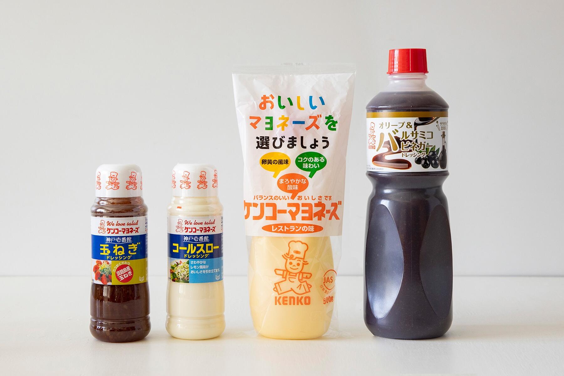 マヨネーズ・ドレッシング　左から各410円、460円、1,030円