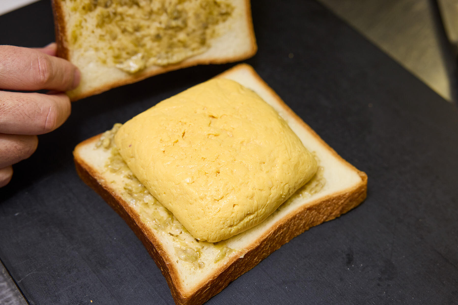 海苔マヨネーズを塗る