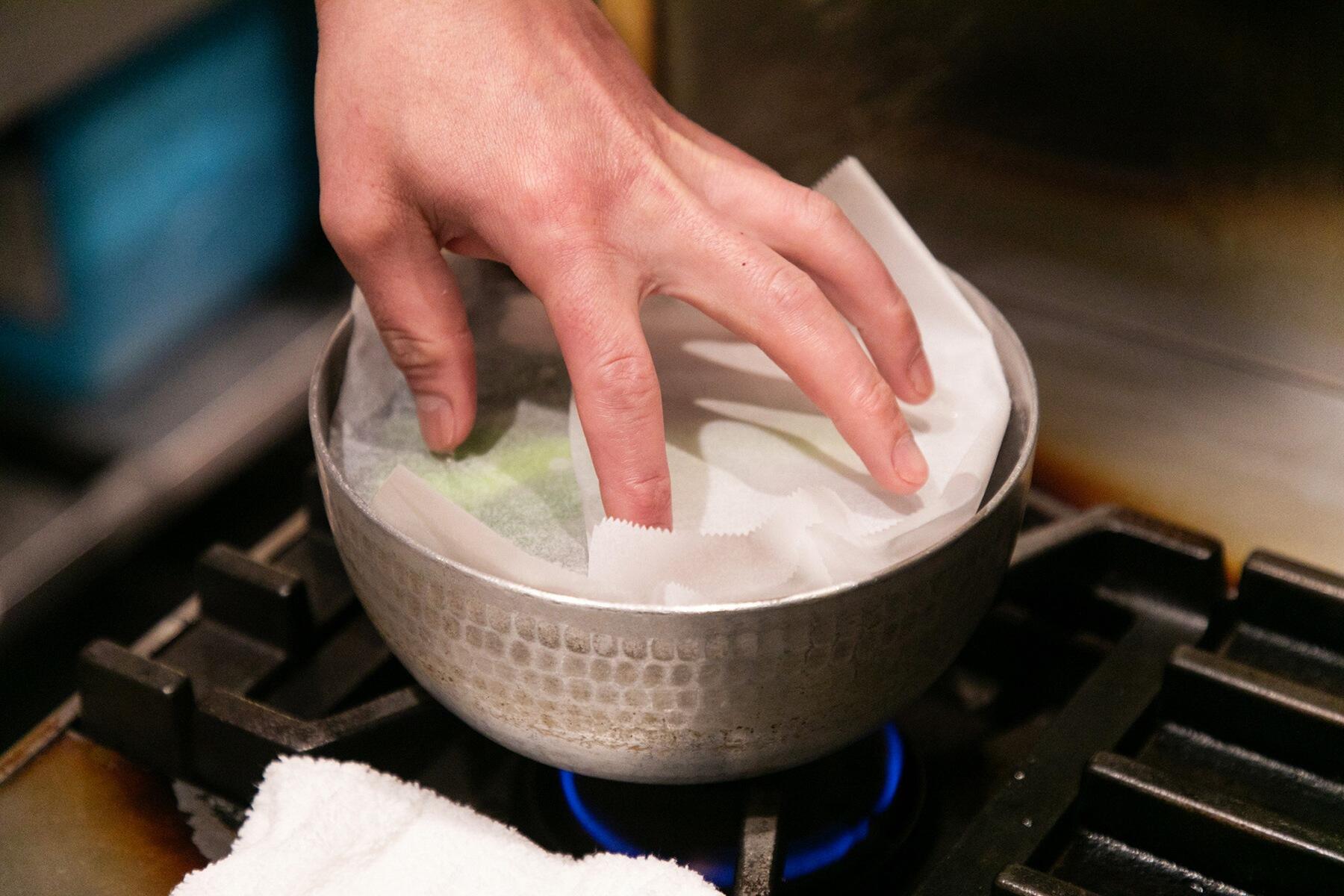 豚バラ肉を煮る②