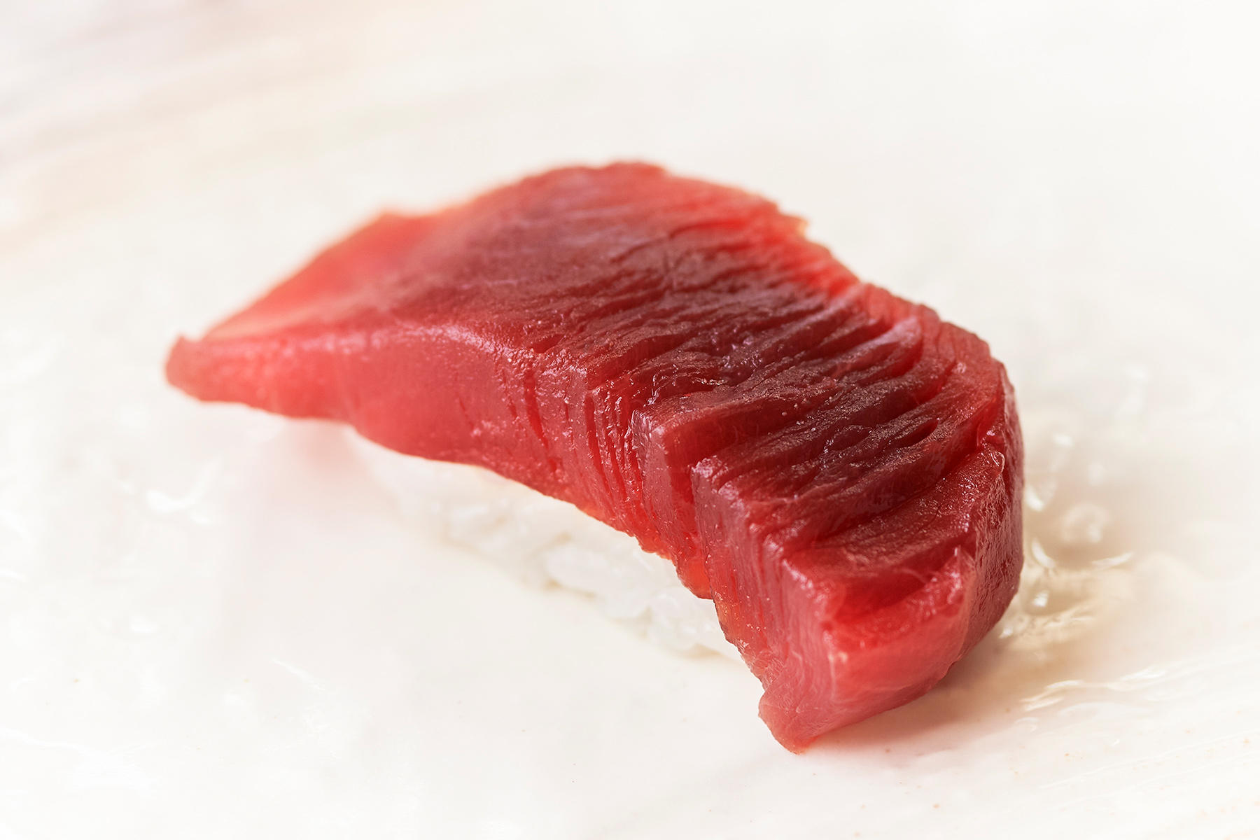 鮪はさすがに三河湾では揚がらない。とはいえ、人気が高いネタだけに大将は朝早くに市場に行って、自分の目で見て選ぶ。