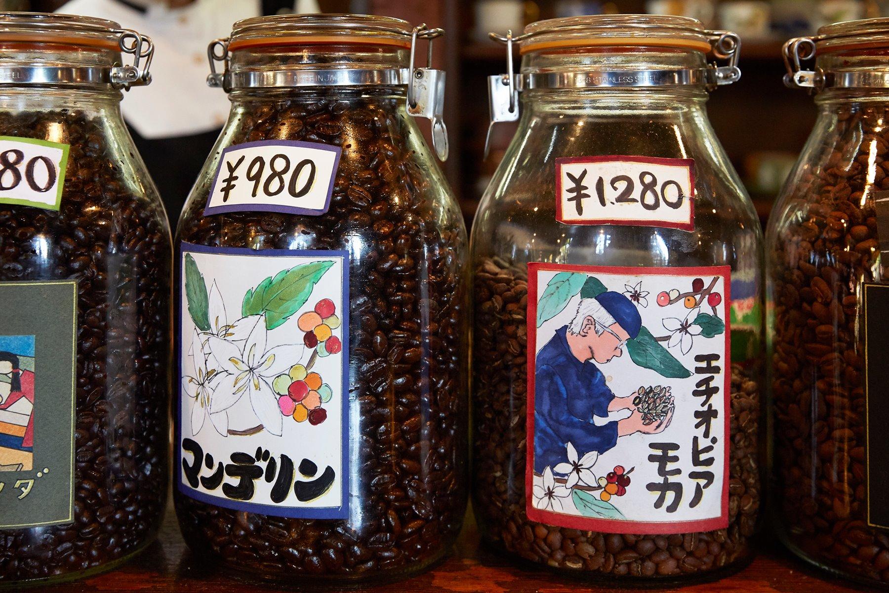 コーヒー豆のラベル