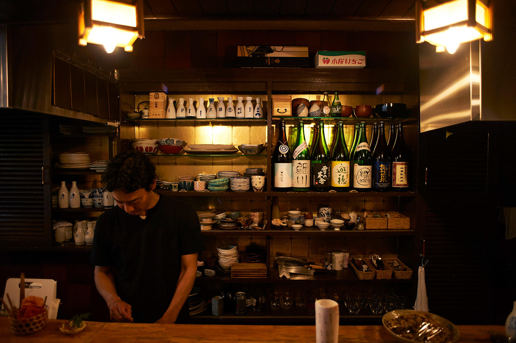 カウンター席の前