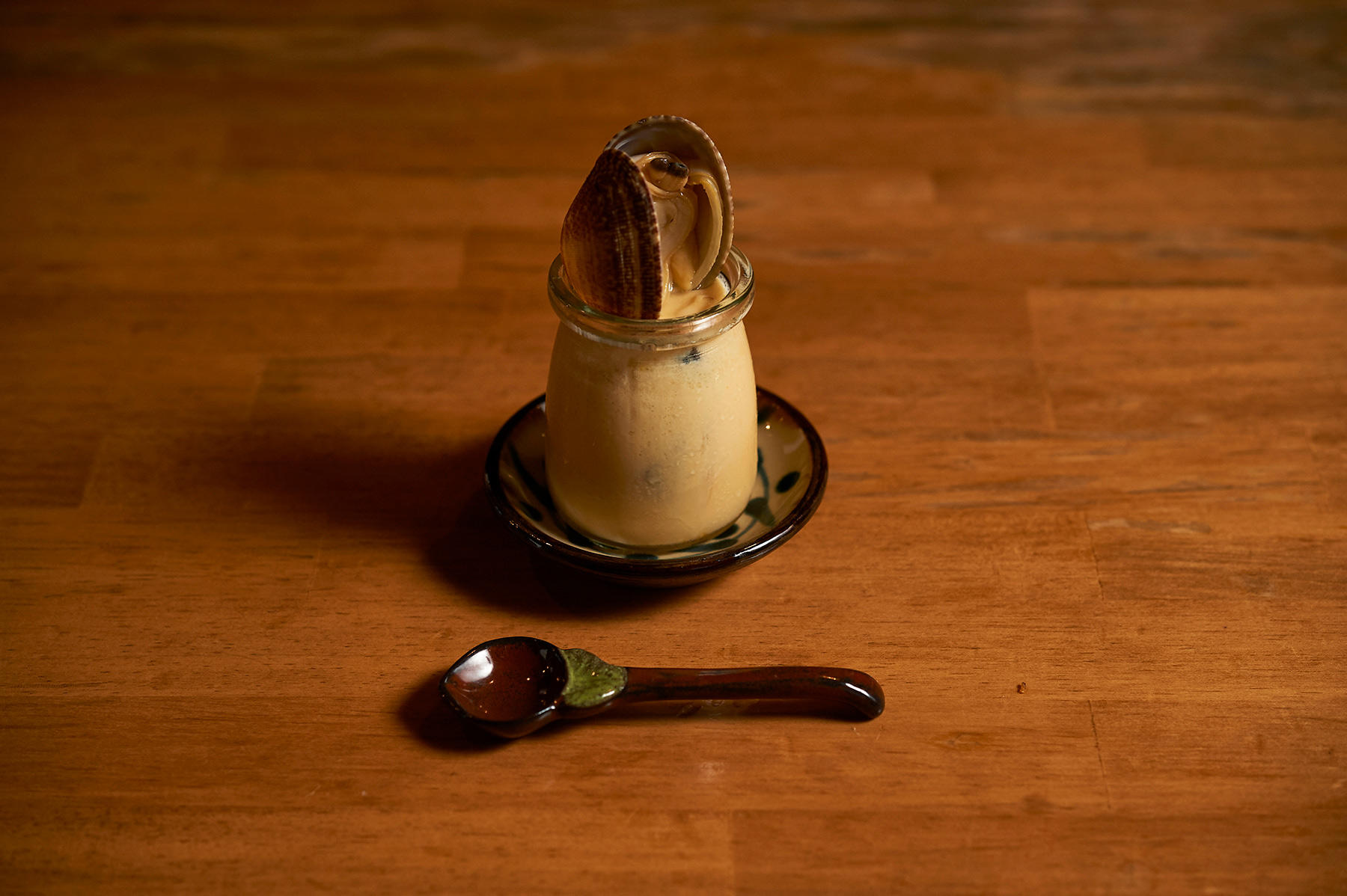 あさりととうもろこしの冷製茶碗蒸し