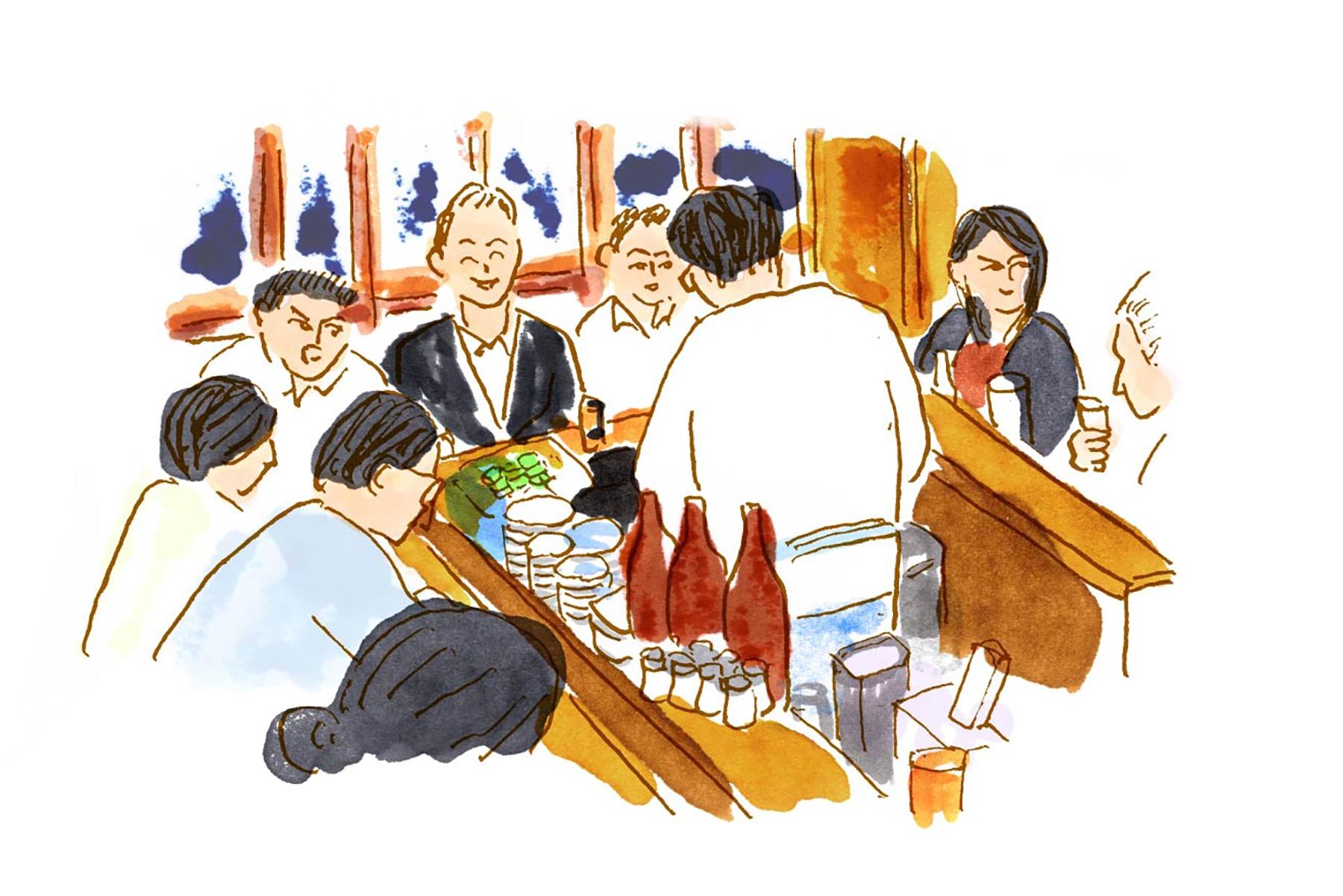 開店から1時間も経たないうちに席は埋まり、静かな熱気が満ちる。