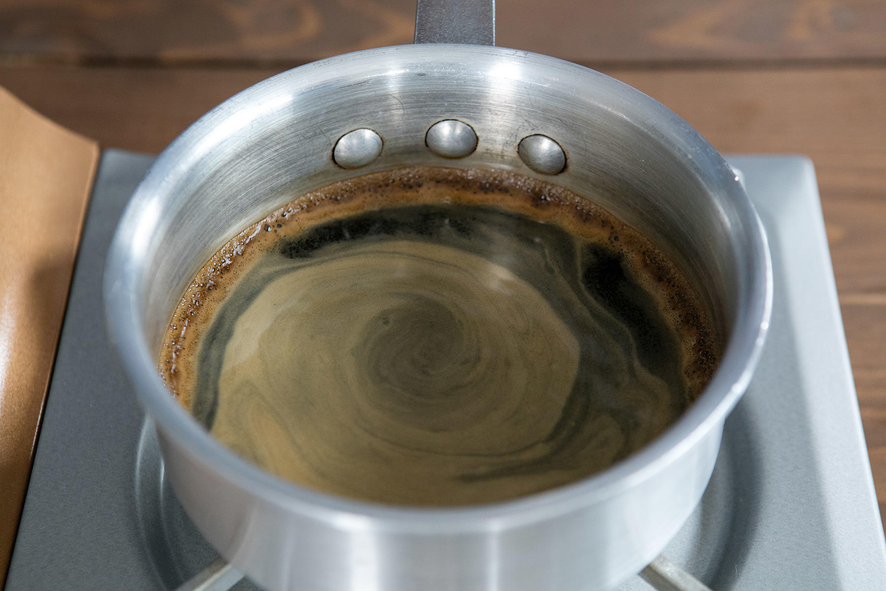 コーヒーを温める