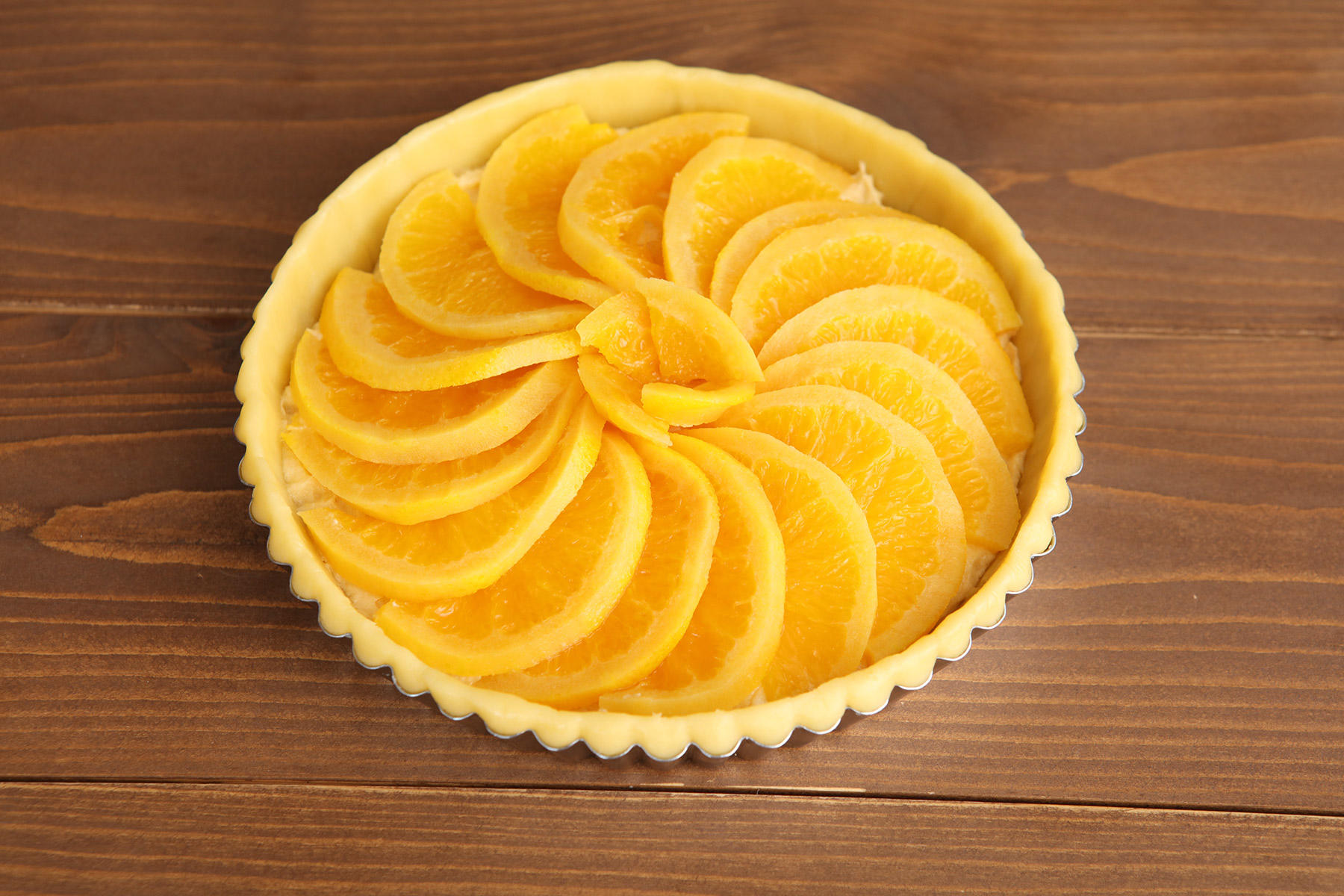 オレンジを並べる