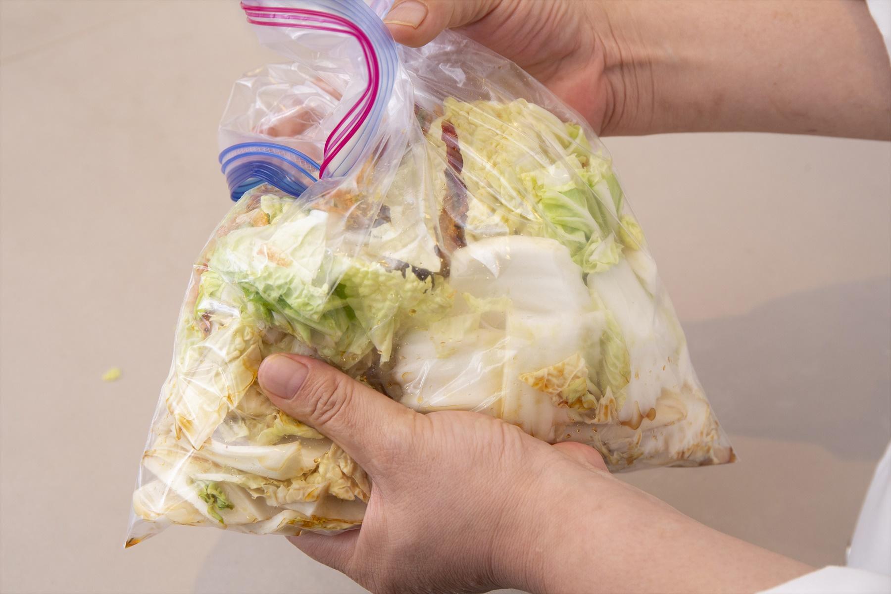 軽くもみ、1時間以上置く