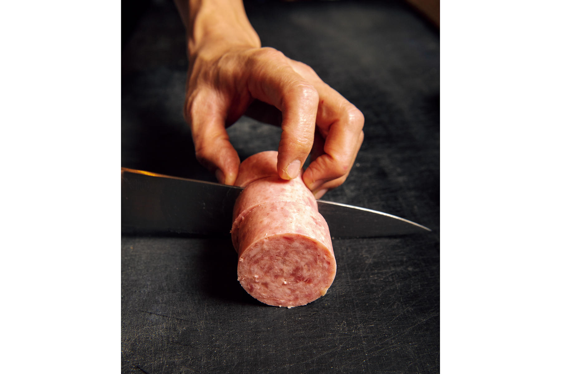 ハムを厚く切る