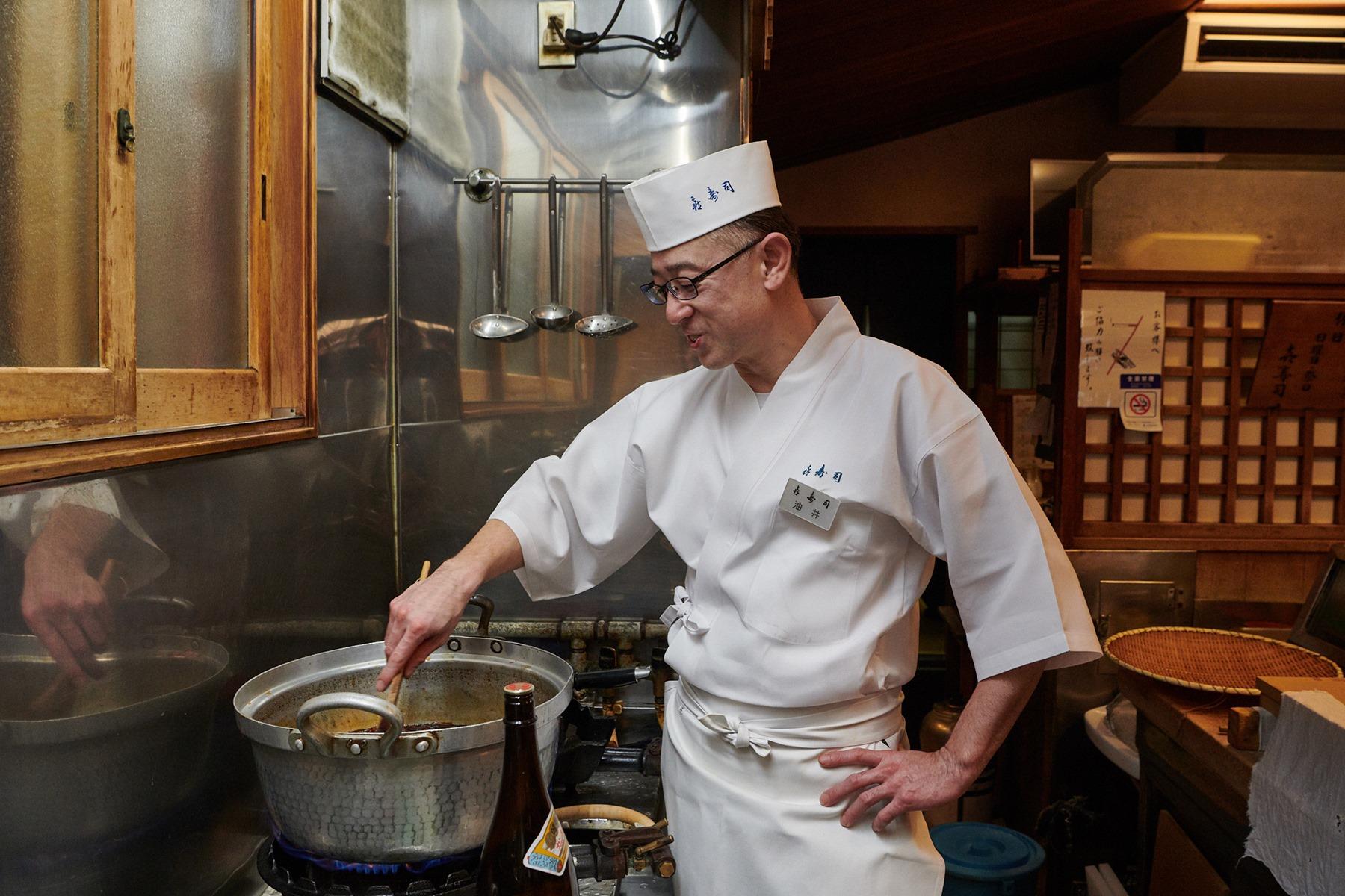 干瓢をツメで煮る