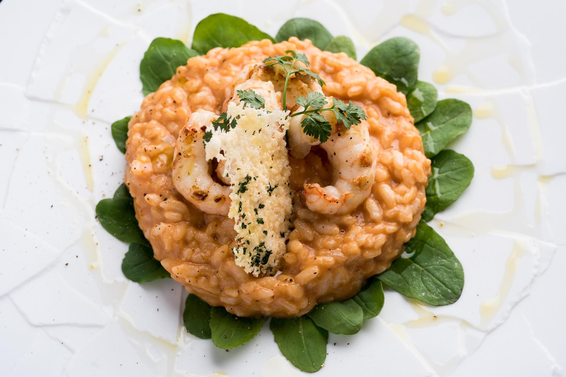 手長エビののリゾット ルッコラ添え