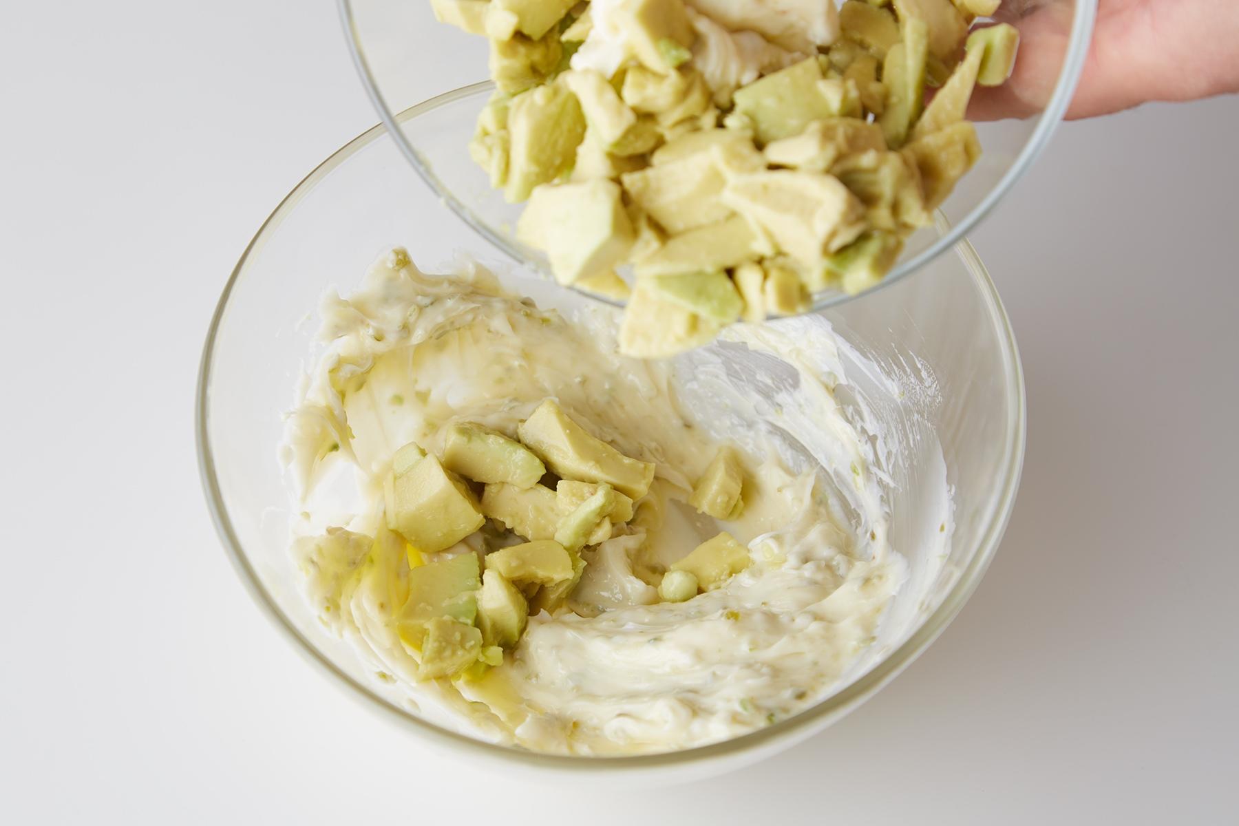 バターと混ぜる