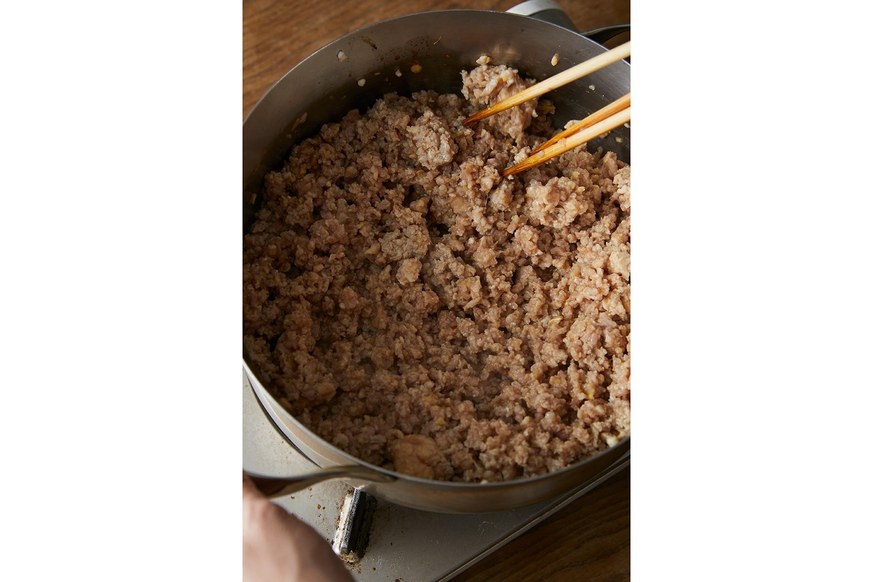 強火で水分をしっかりとばす