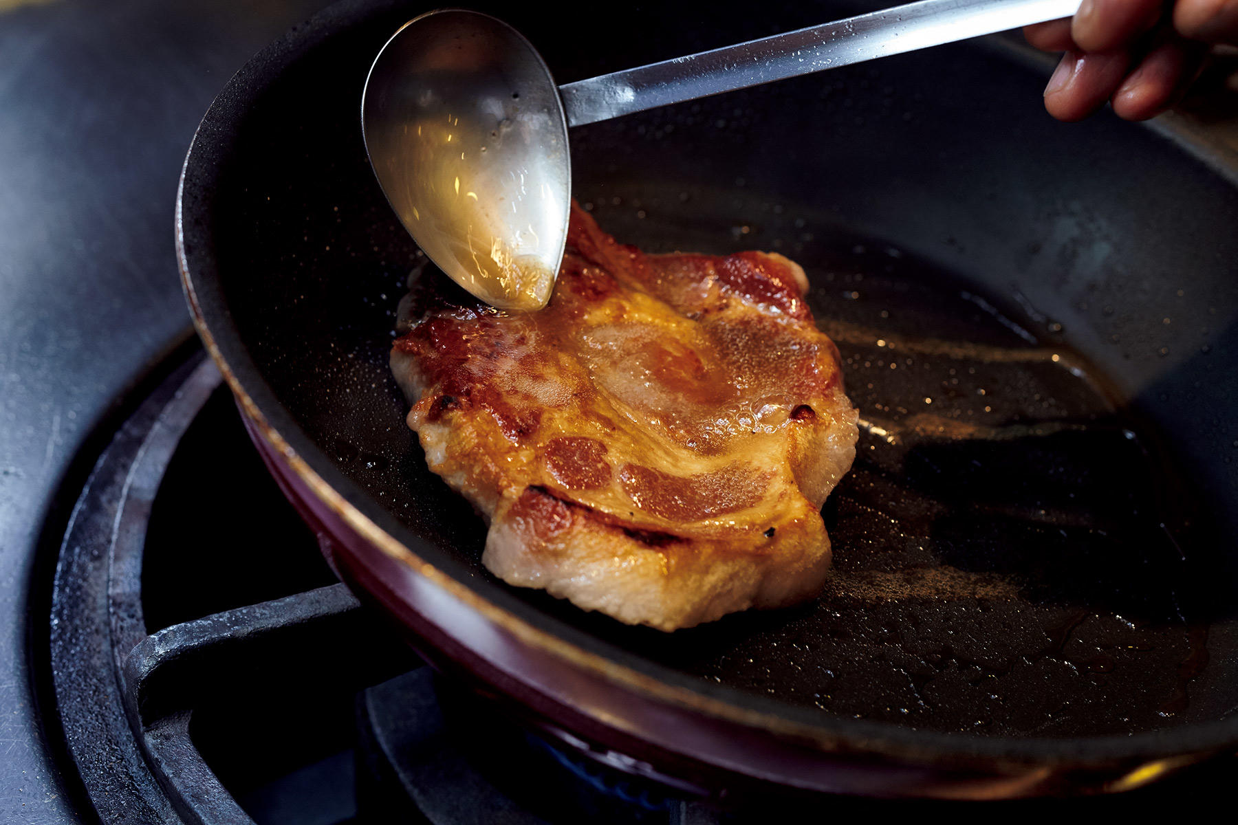 両面ゆっくりと焼く