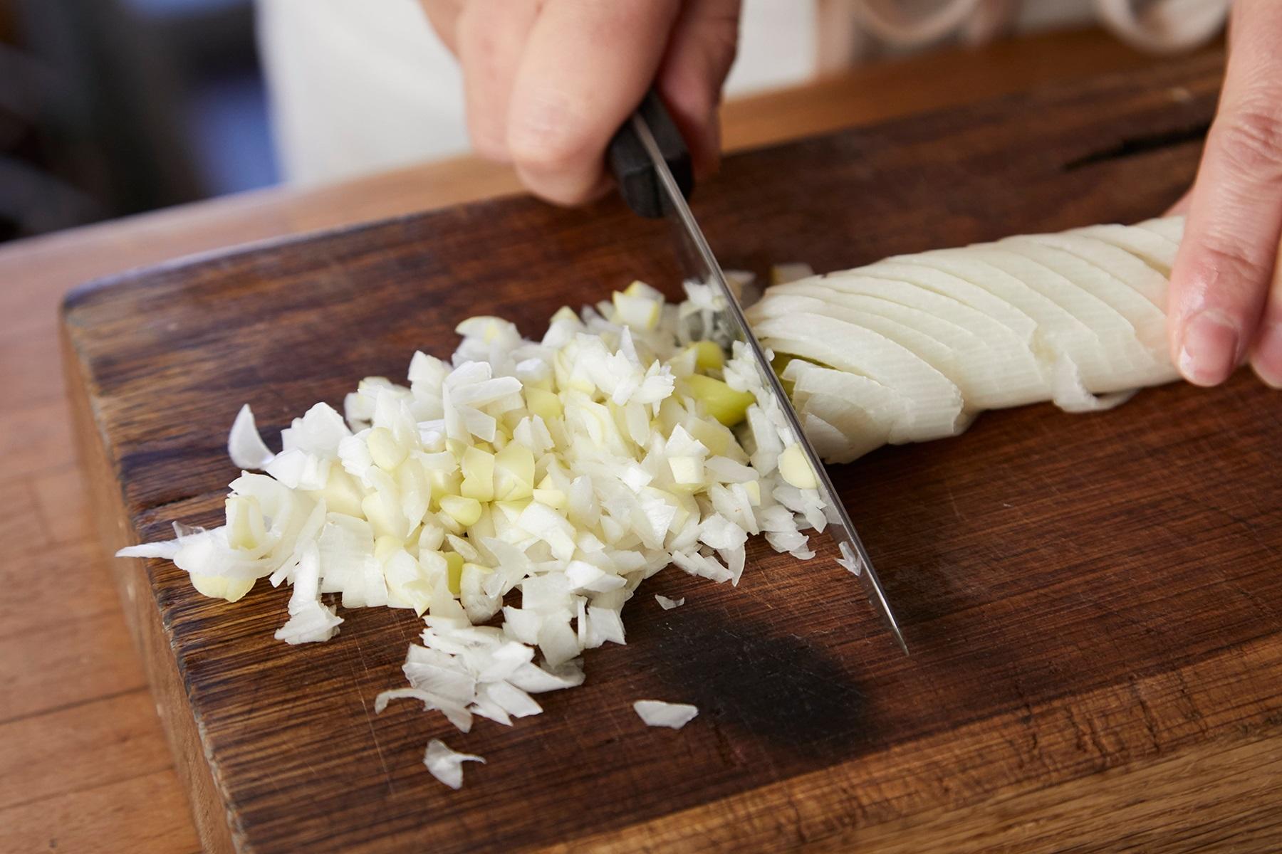 長ネギを粗みじんに
