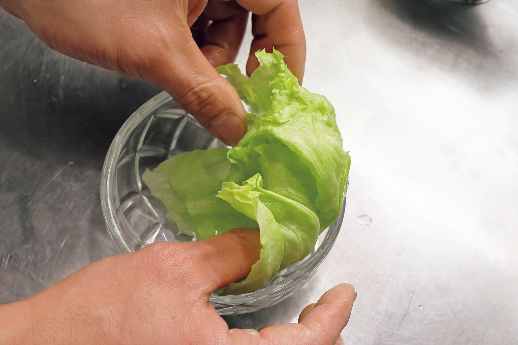 ちぎり方と盛りつけ