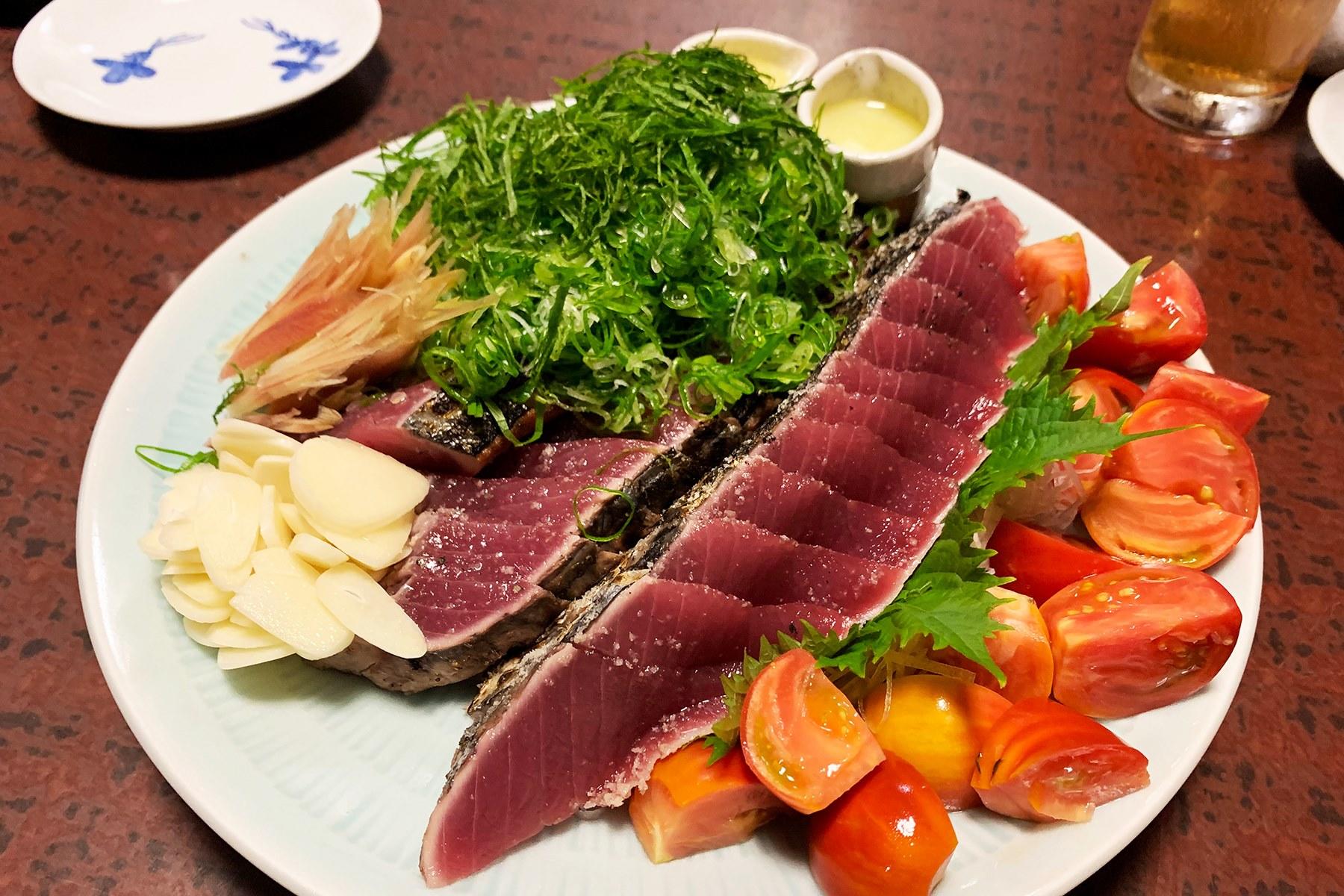 高知で食べた鰹のたたき