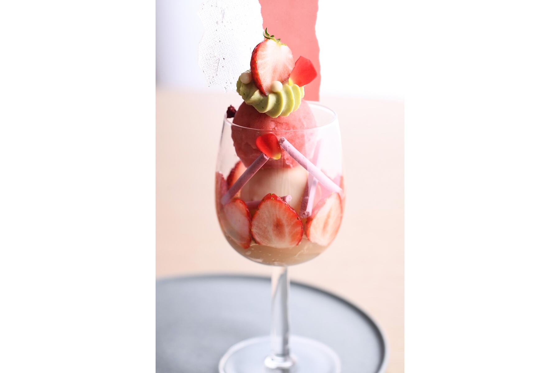 東京・銀座「Beauty Connection Ginza Fruits Salon」の締めのパフェ