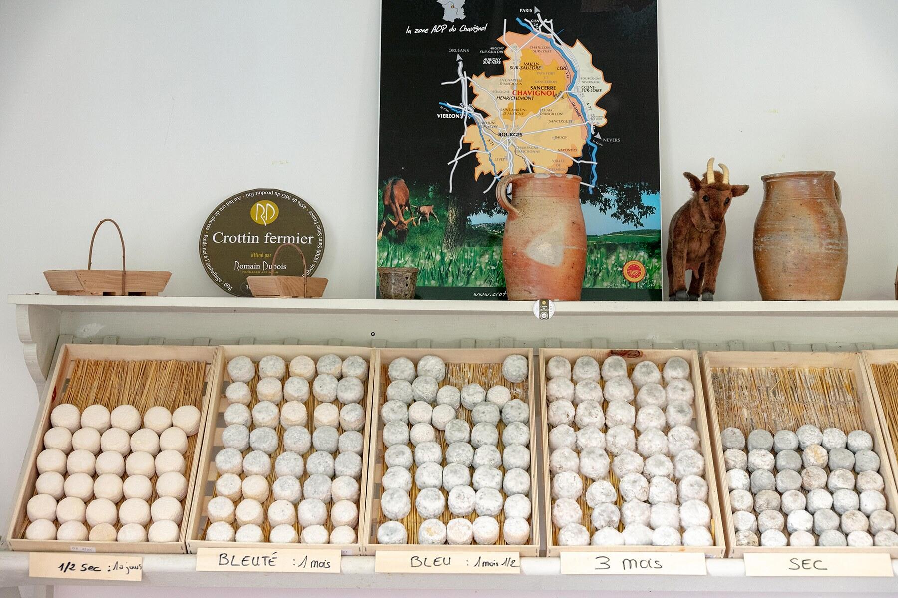店頭に熟成別に並んだシャヴィニョル