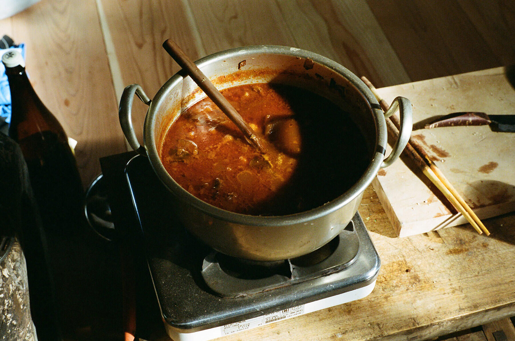 友人が目の前で作ってくれたカレー