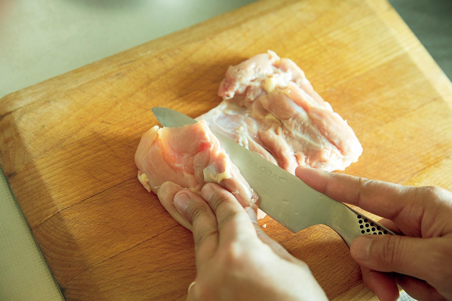 鶏肉の下処理