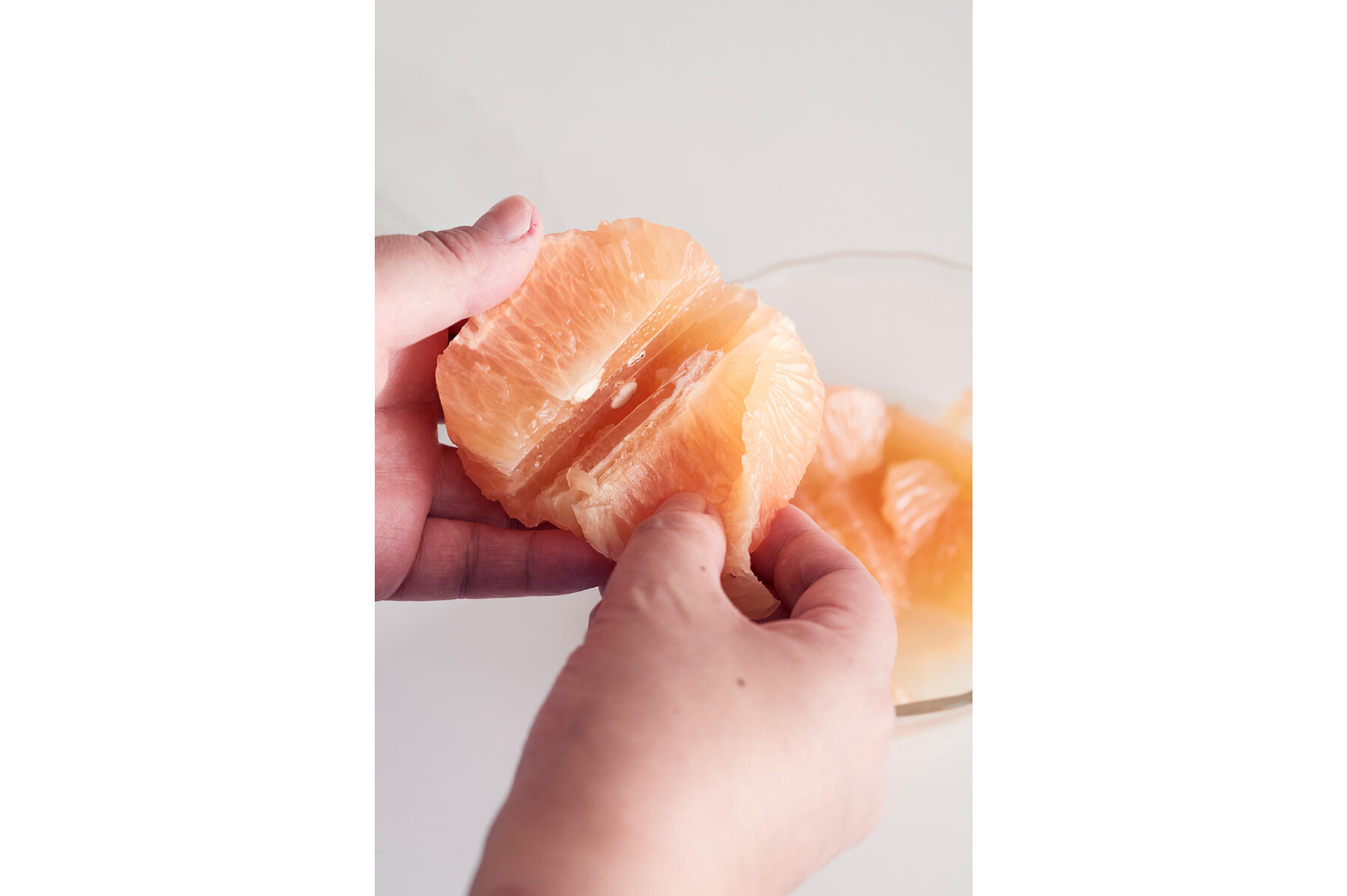 グレープフルーツの下ごしらえ