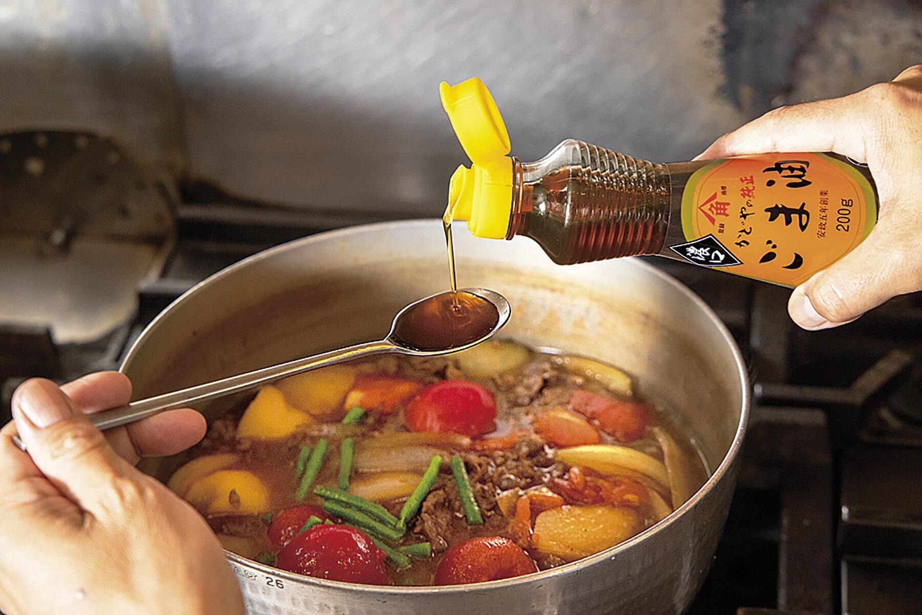 仕上げに「純正ごま油 濃口」で、香りをプラス