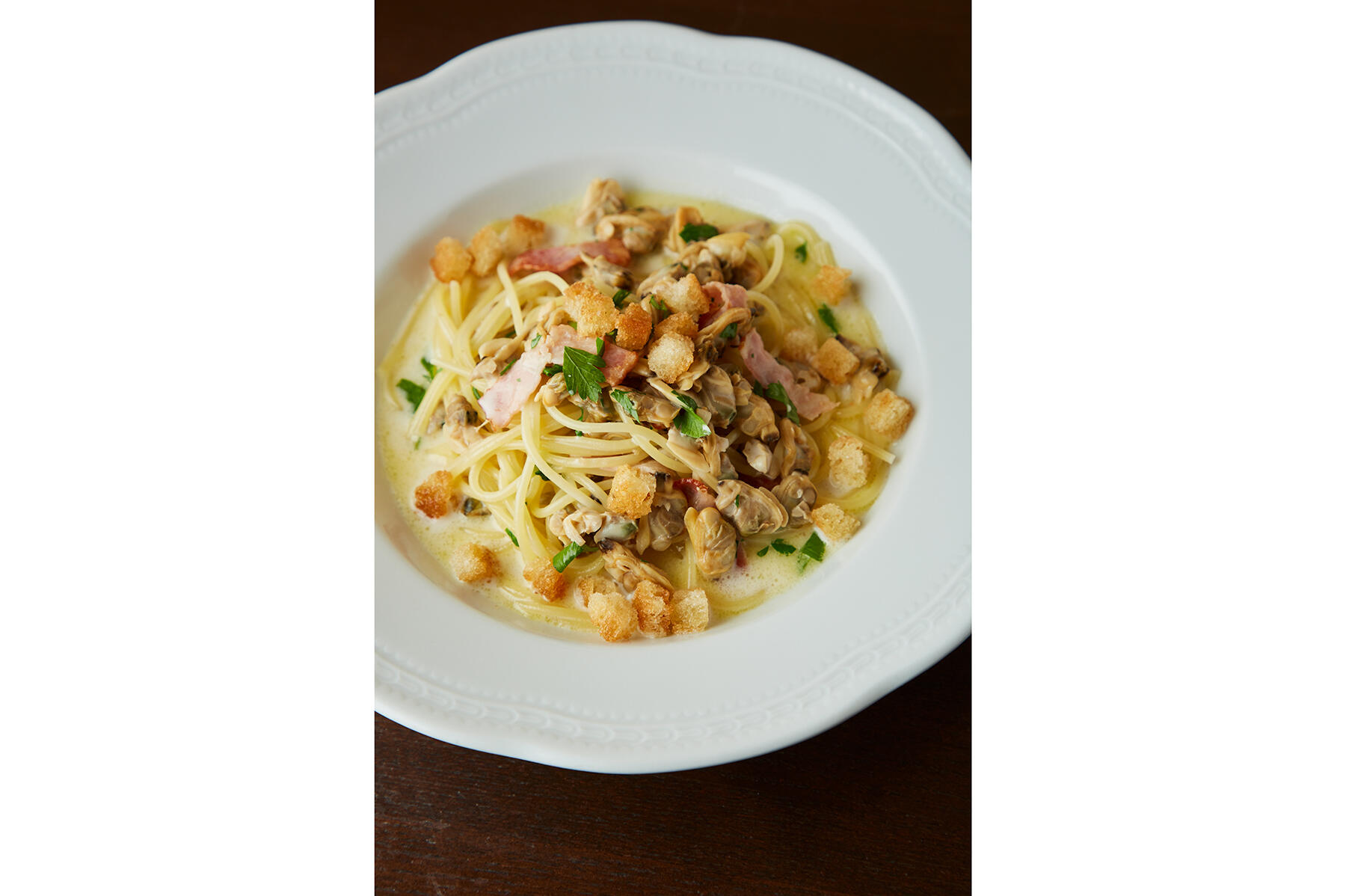 「アクアパッツァ」日高シェフ直伝“クラムチャウダー風スパゲッティ”