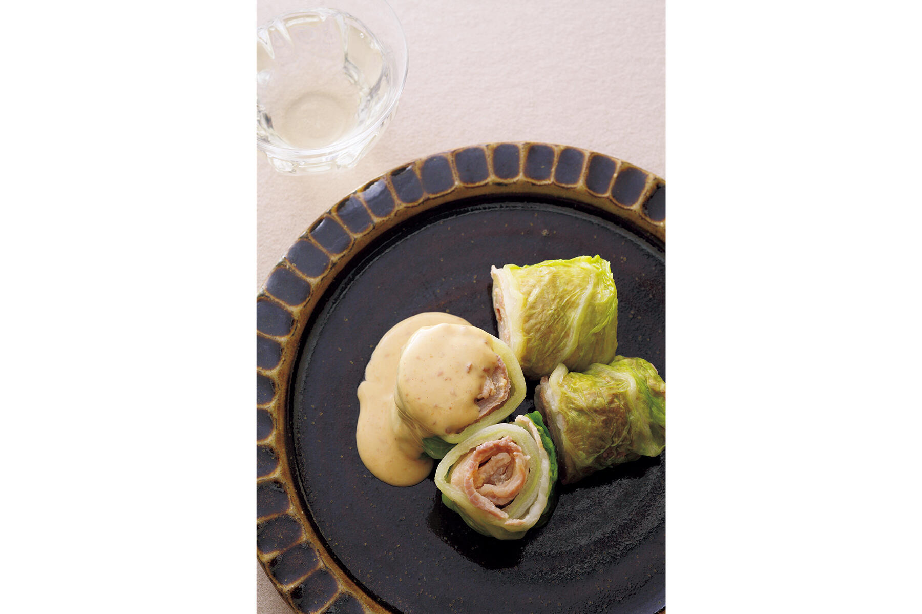 豚肉の白菜ロール胡麻味噌ソース