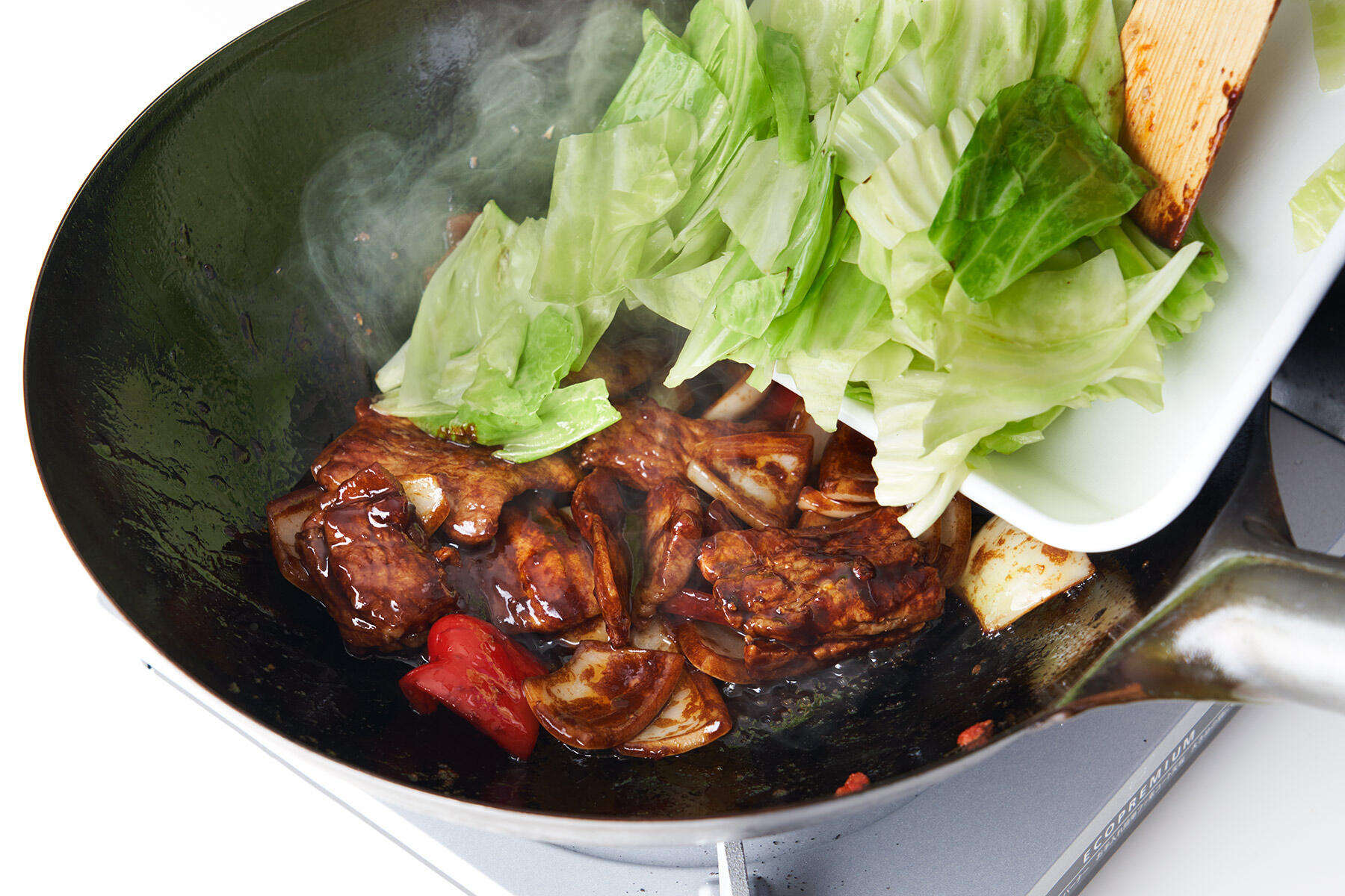 キャベツを戻す