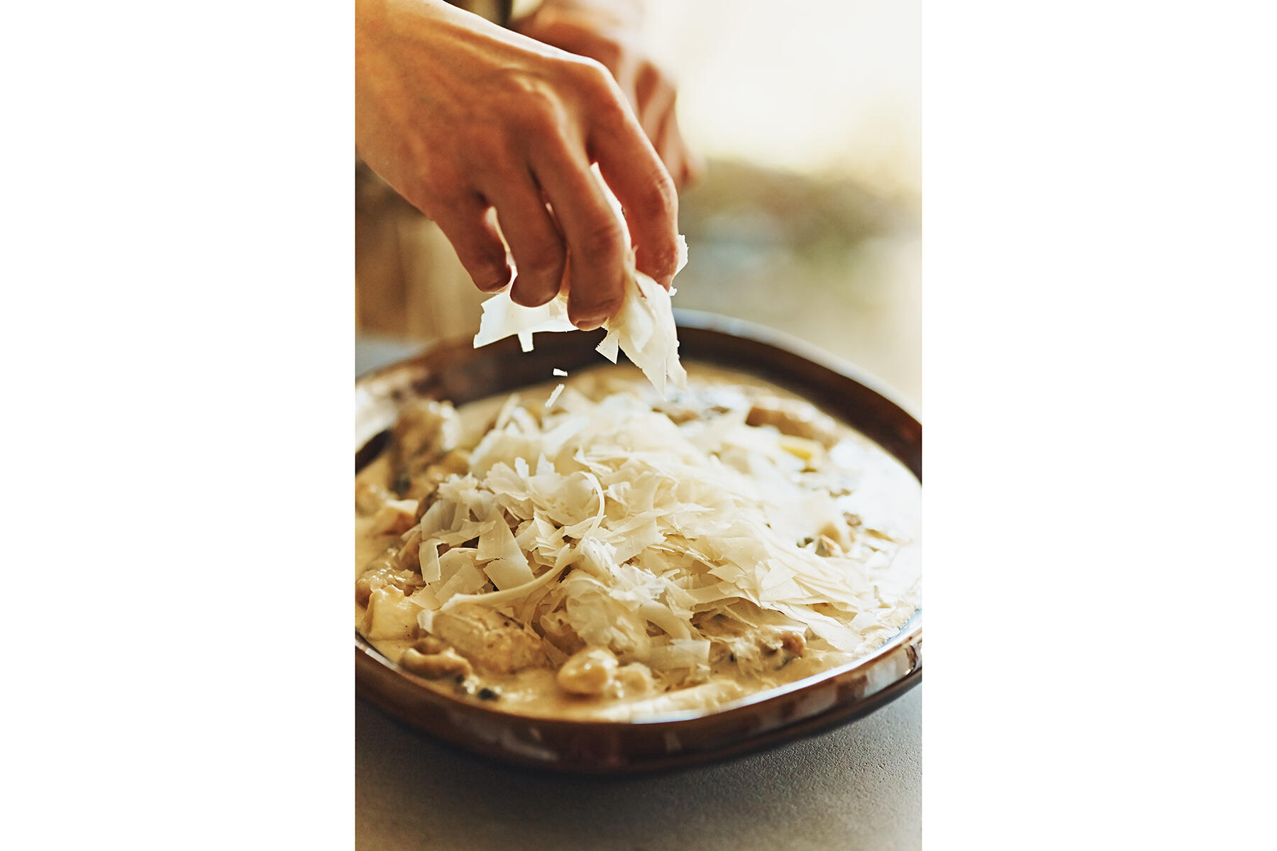 チーズをのせる