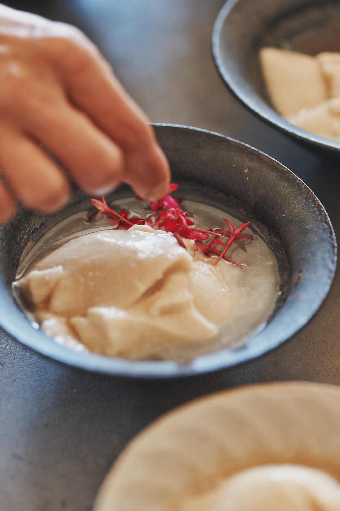 シロップをかける