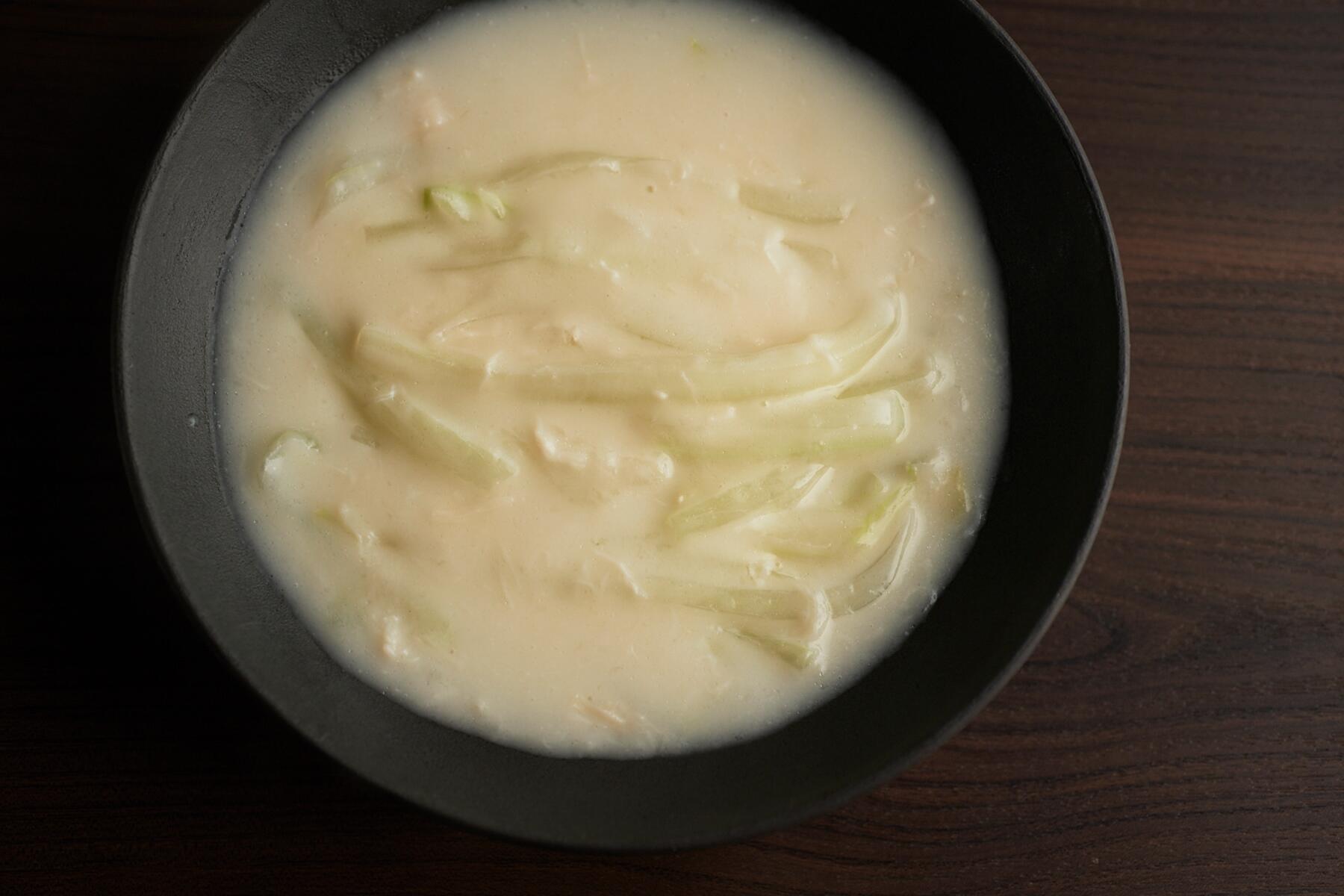 純白の白菜のクリーム煮