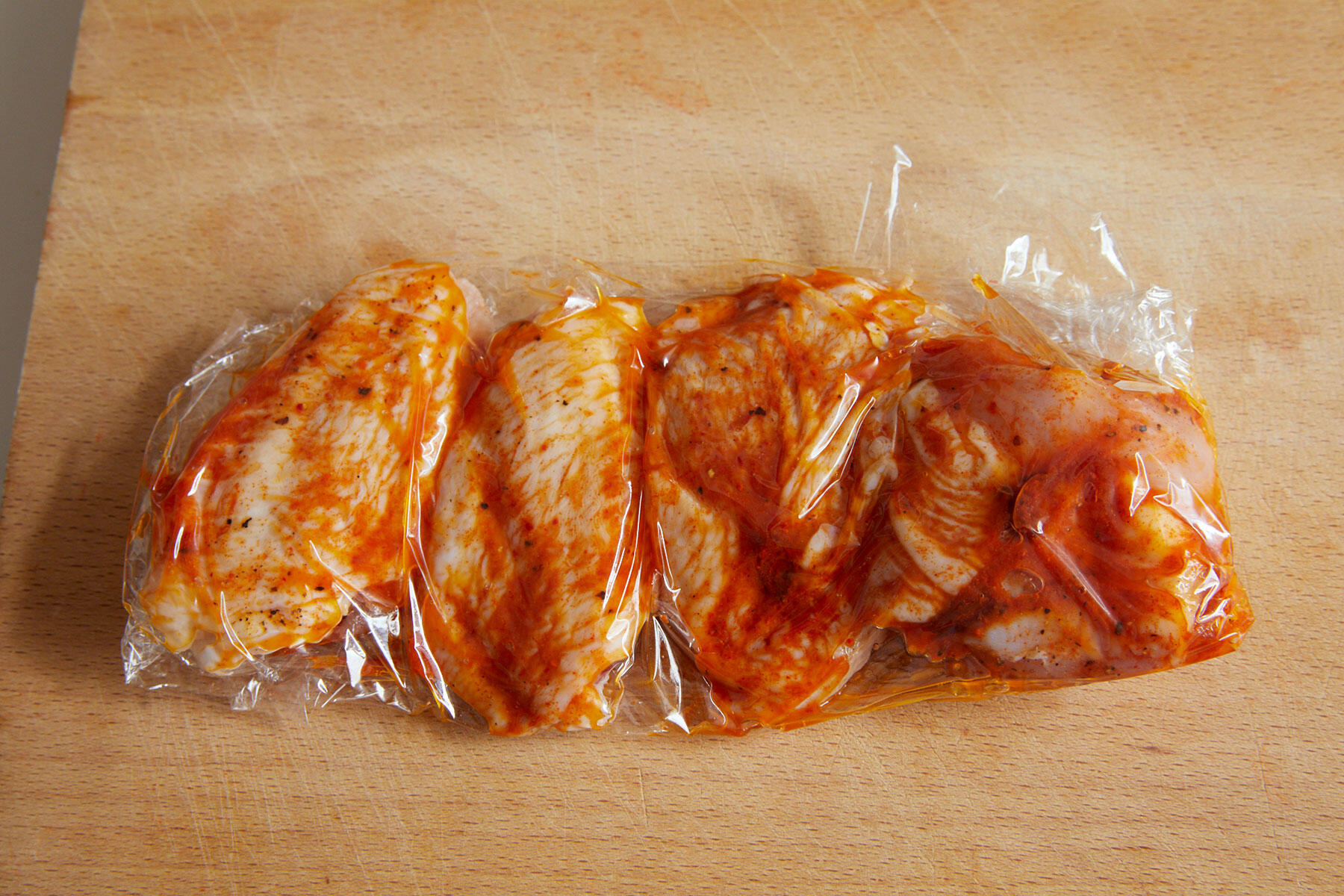 ソースに漬ける