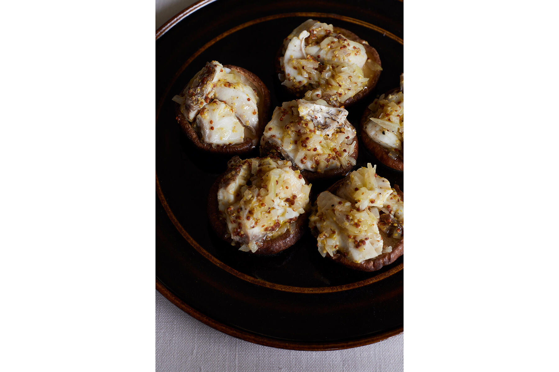 椎茸と白身の重ね蒸し