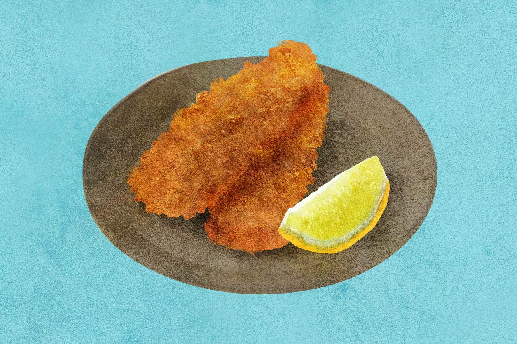 オオカミウオのフライ