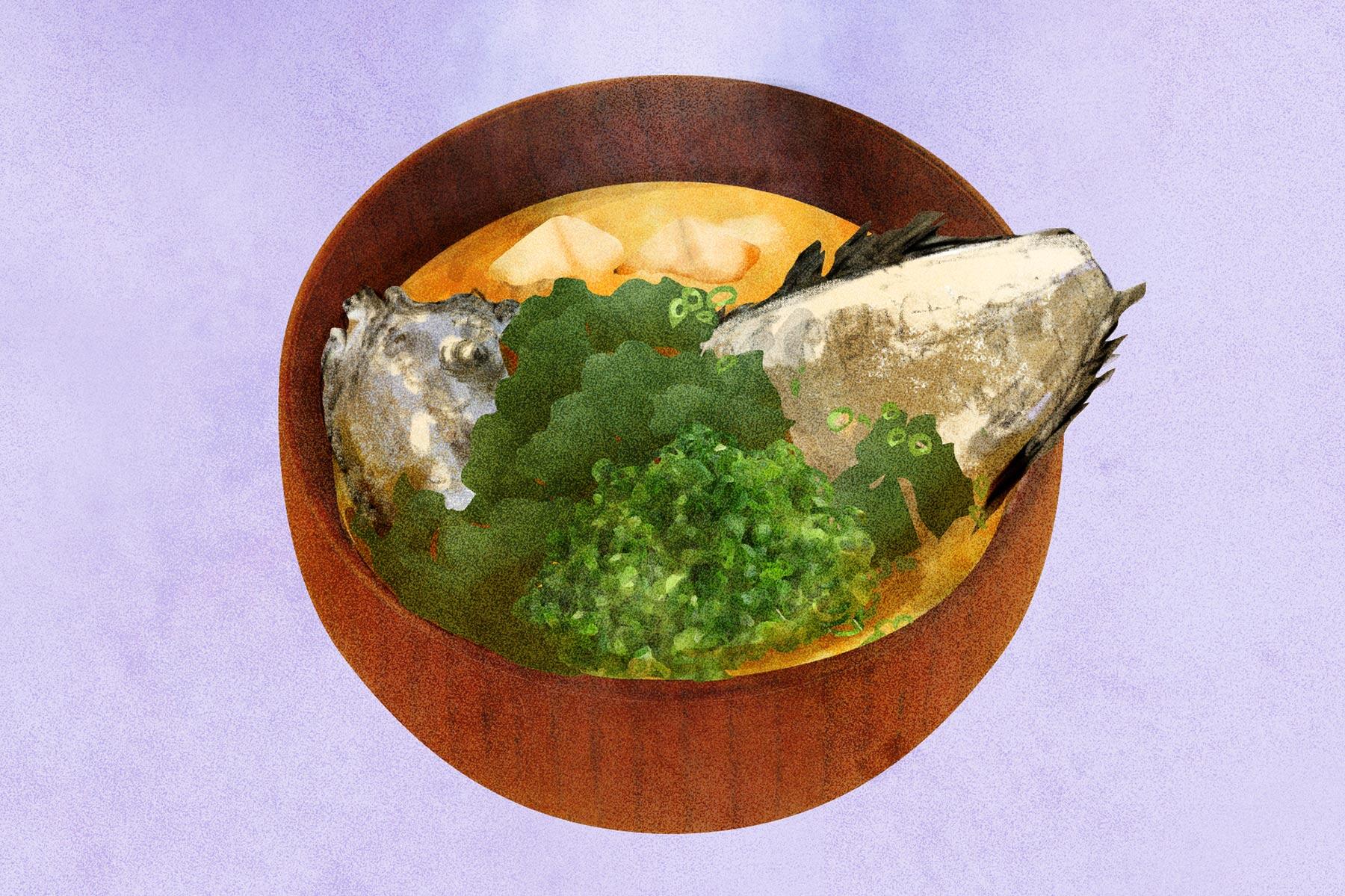 テングハギの味噌汁