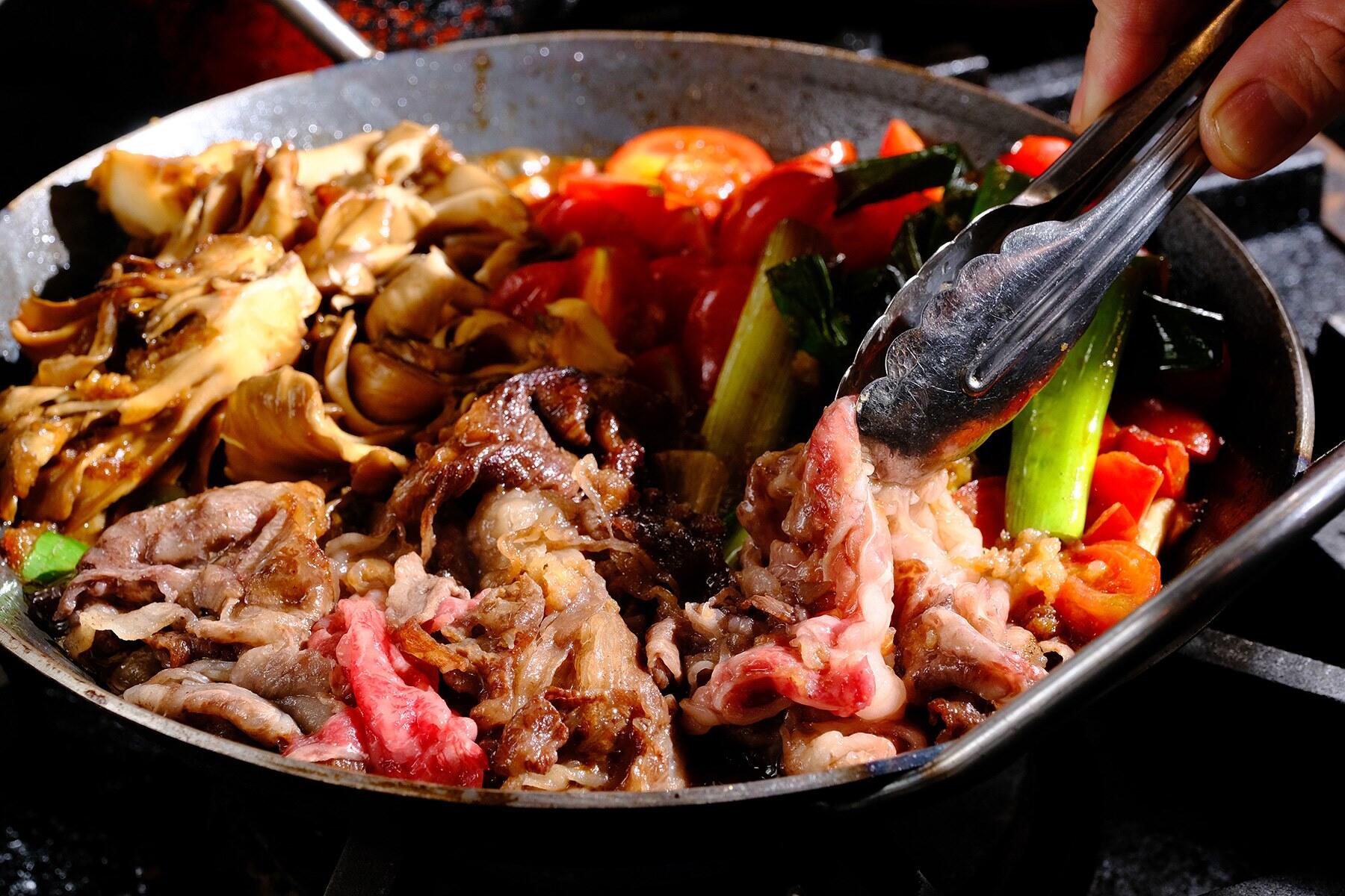 和牛のプランチャ（鉄板焼き）風