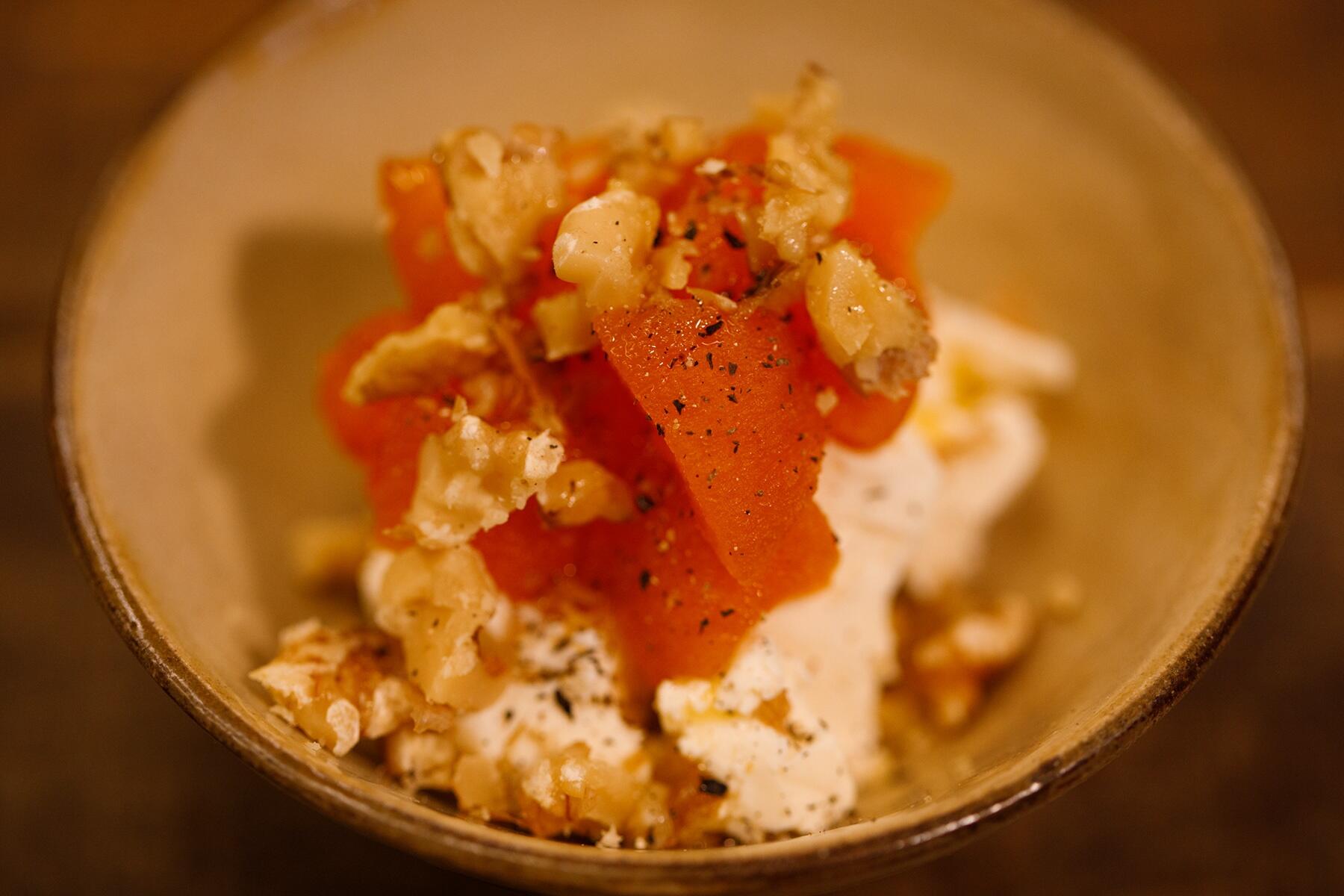 クリームチーズと干し柿