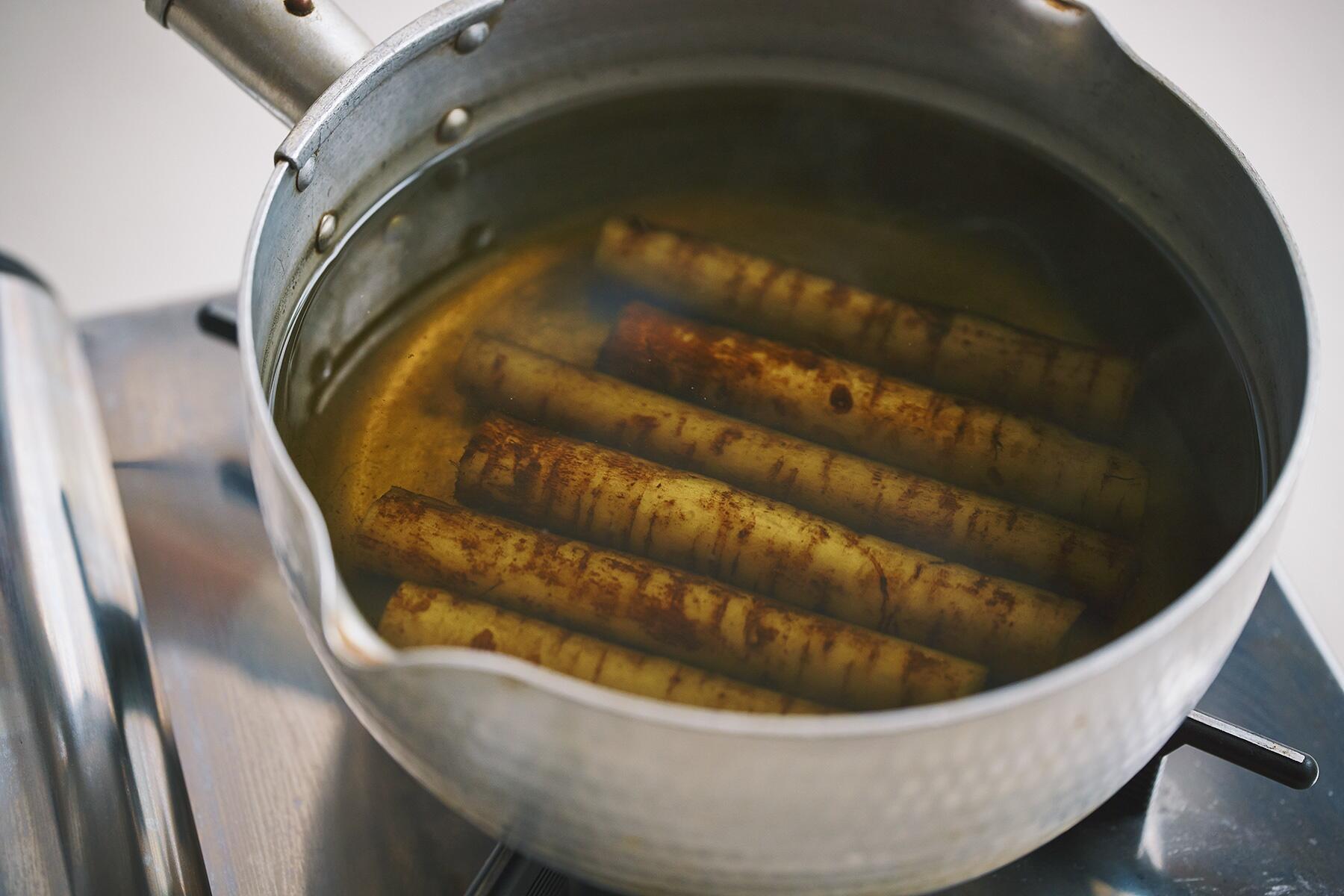 ごぼうの下ごしらえ