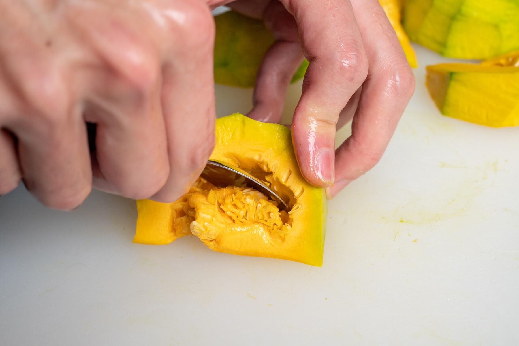 かぼちゃの下準備