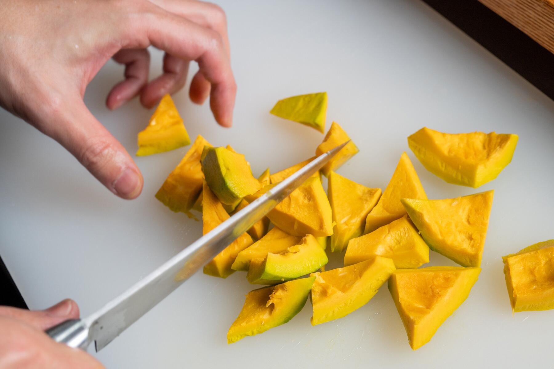 かぼちゃの下準備