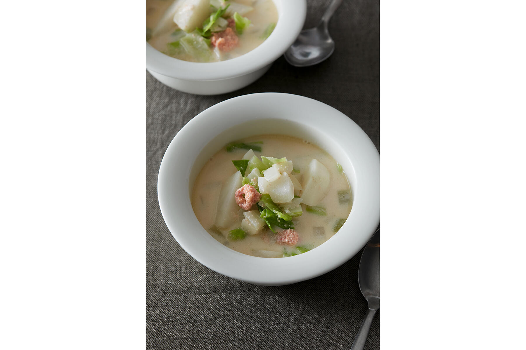 かぶとキャベツのたらこチャウダー