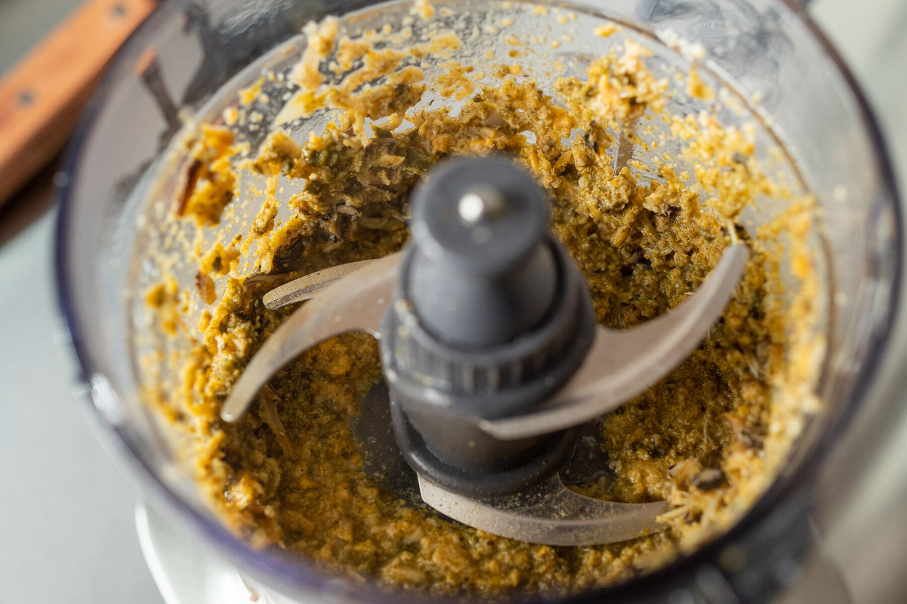 ムール貝をミンチにする