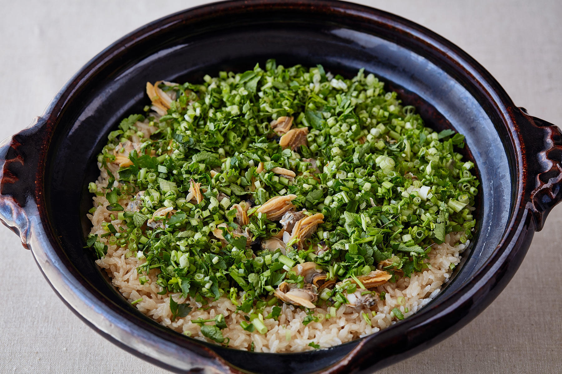 あさりとせりの炊き込みご飯