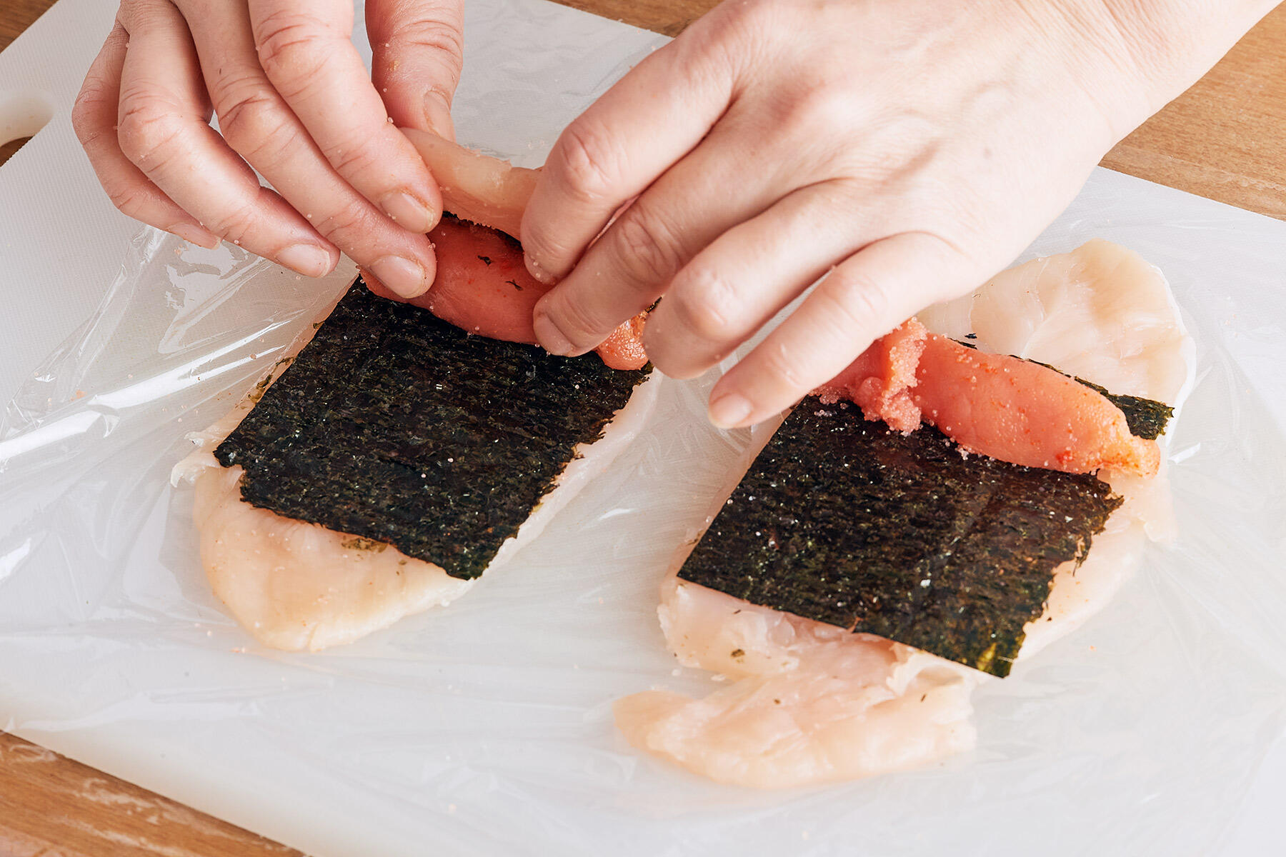 ささみの肉巻きをつくる